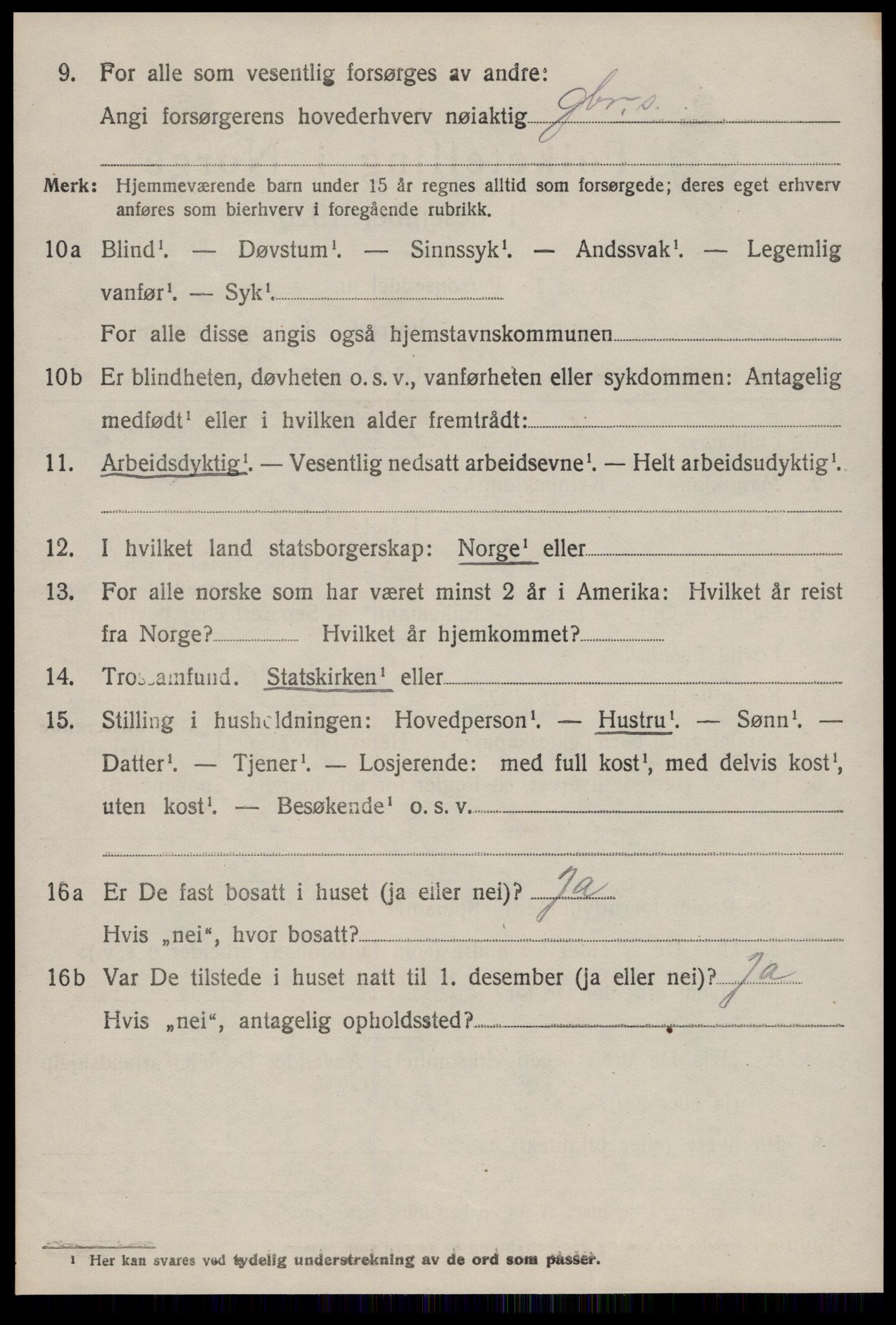 SAT, 1920 census for Aukra, 1920, p. 6926