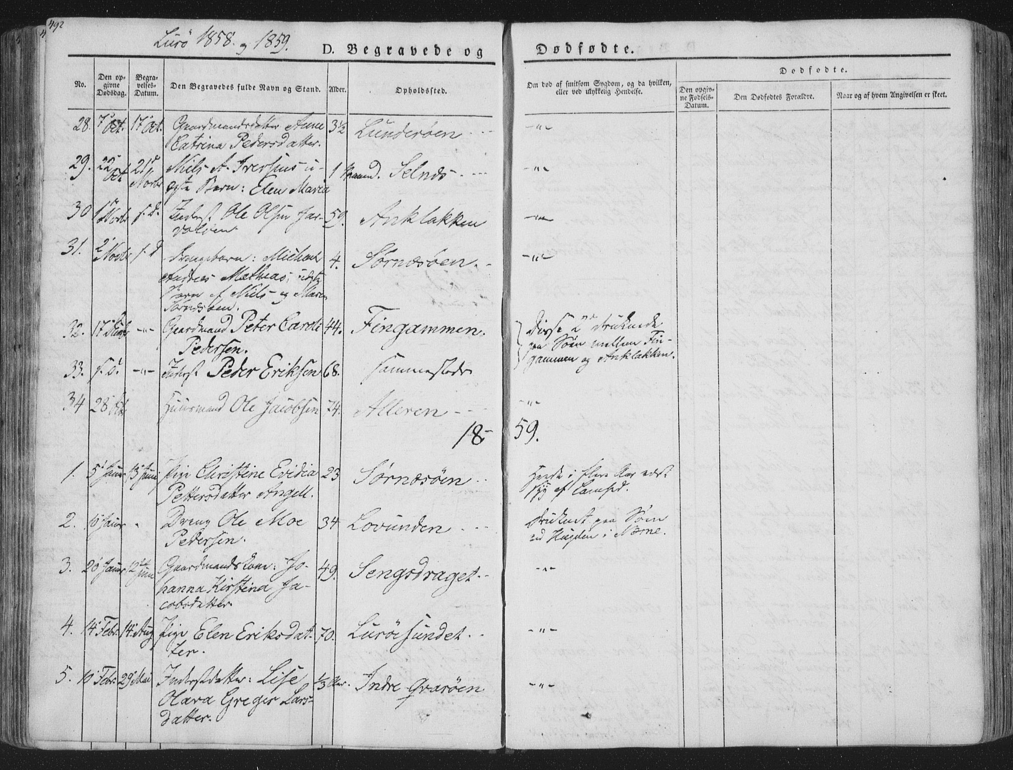 Ministerialprotokoller, klokkerbøker og fødselsregistre - Nordland, SAT/A-1459/839/L0566: Parish register (official) no. 839A03, 1825-1862, p. 492