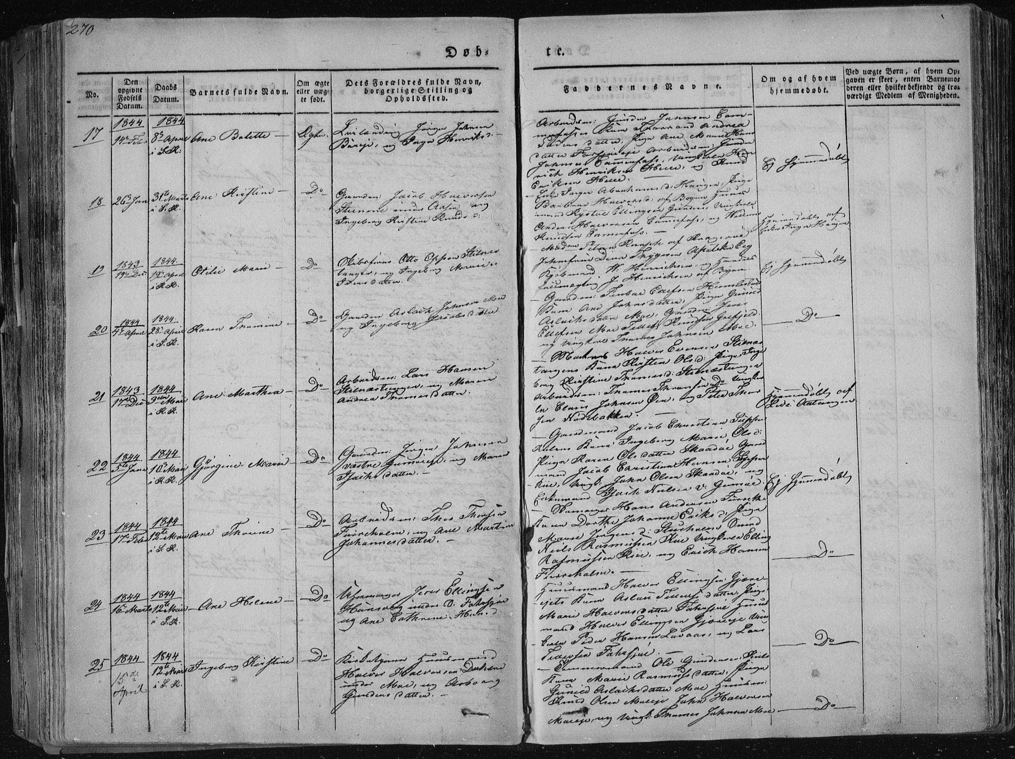 Sannidal kirkebøker, AV/SAKO-A-296/F/Fa/L0006: Parish register (official) no. 6, 1831-1847, p. 270