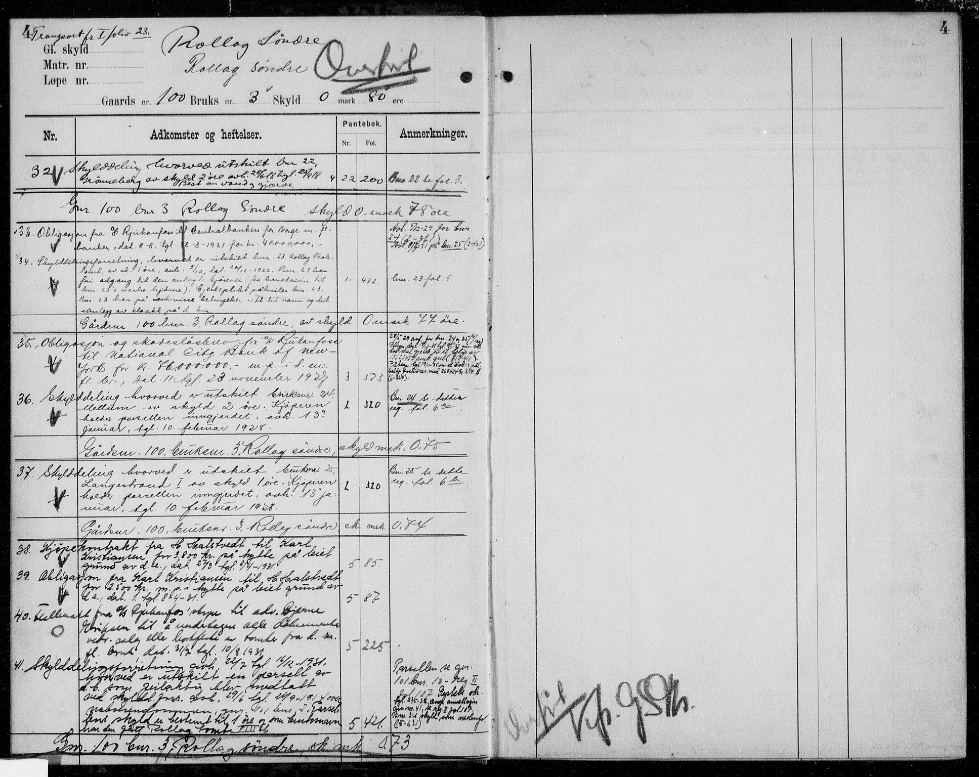 Øvre Telemark østfjelske sorenskriveri, AV/SAKO-A-213/G/Gb/Gbd/L0007: Mortgage register no. IV 7, p. 4