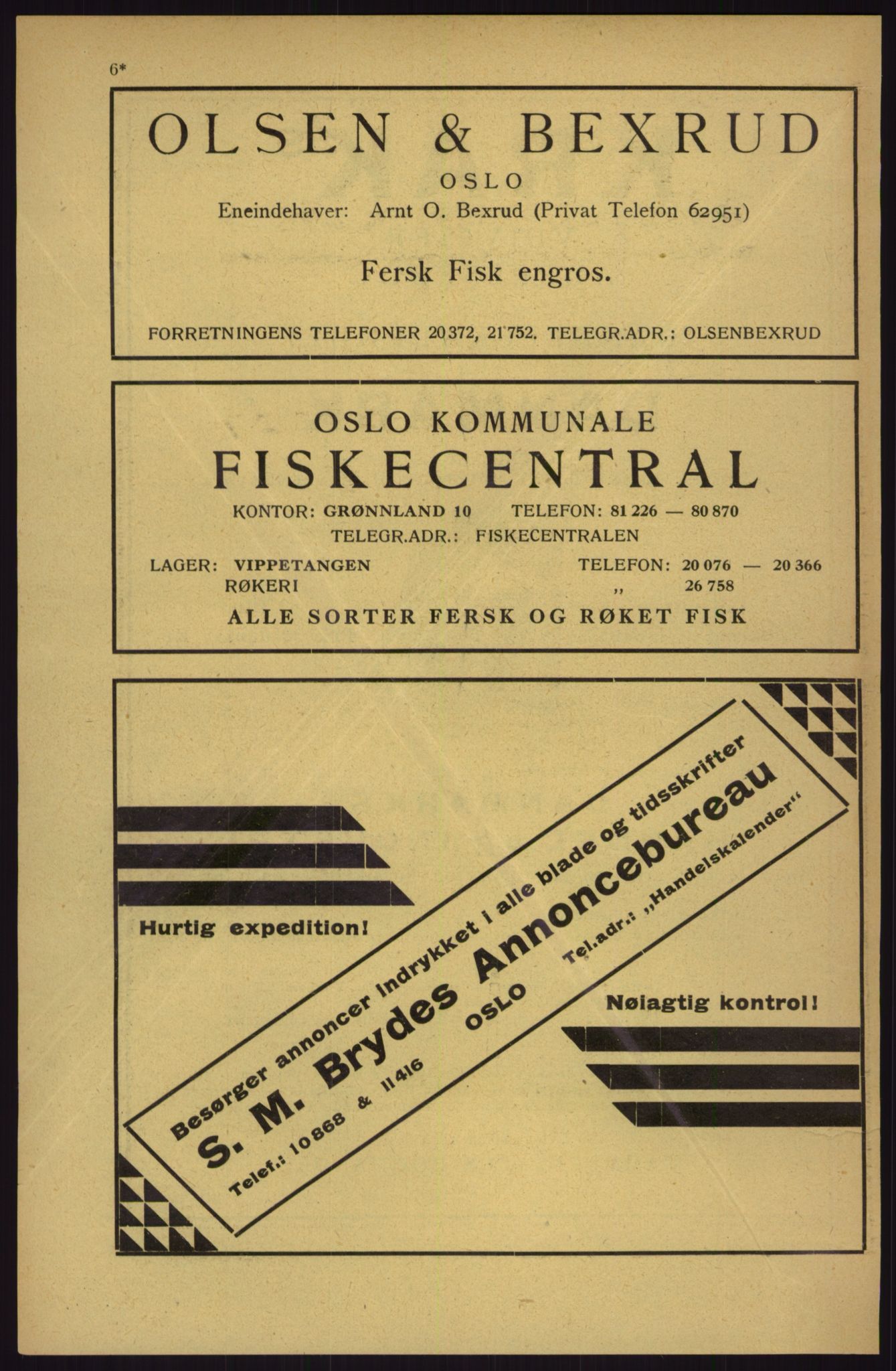 Kristiania/Oslo adressebok, PUBL/-, 1927, p. 6