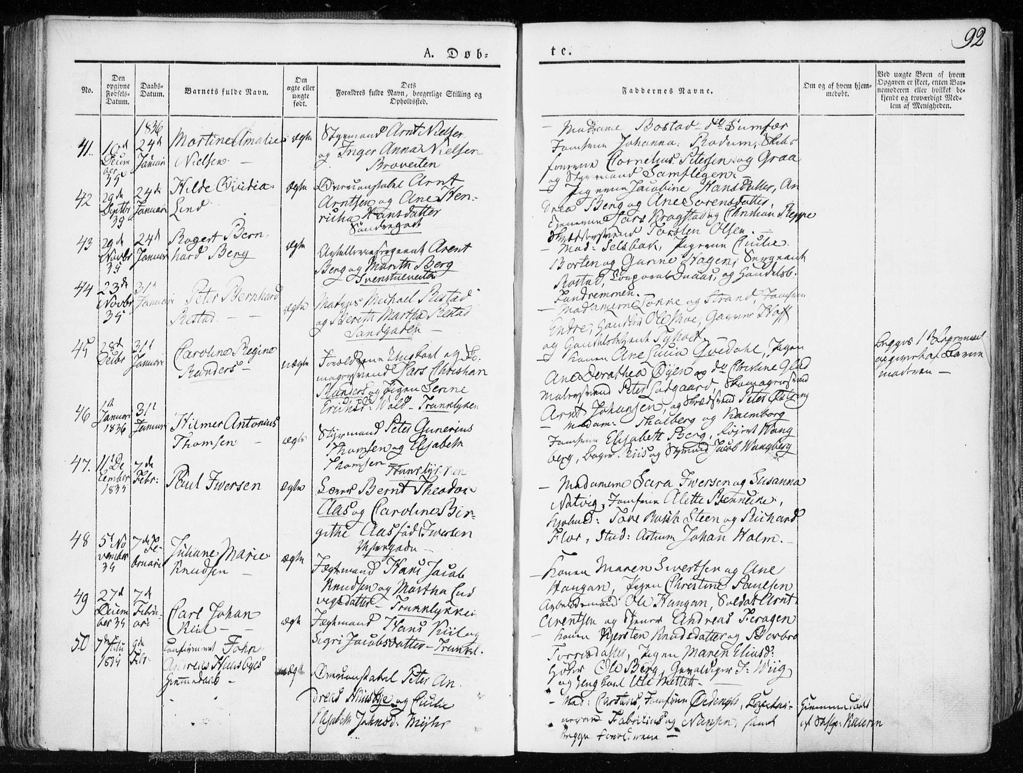 Ministerialprotokoller, klokkerbøker og fødselsregistre - Sør-Trøndelag, AV/SAT-A-1456/601/L0047: Parish register (official) no. 601A15, 1831-1839, p. 92