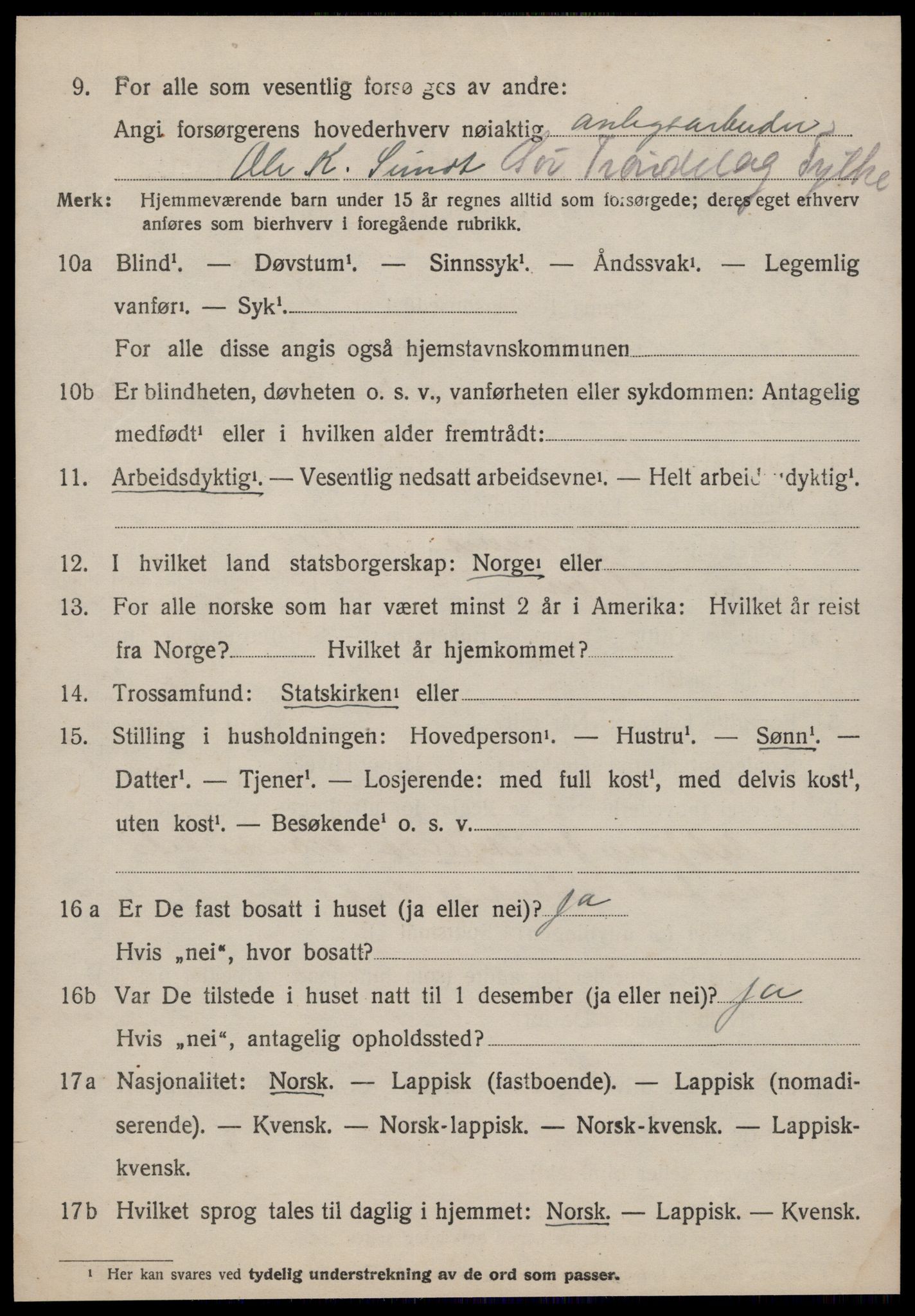 SAT, 1920 census for Ålen, 1920, p. 2359