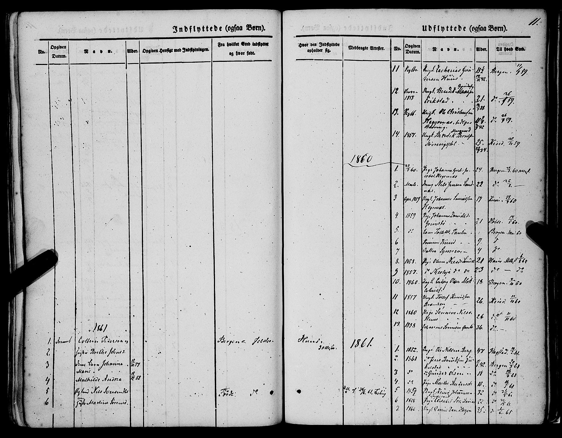Jølster sokneprestembete, SAB/A-80701/H/Haa/Haaa/L0010: Parish register (official) no. A 10, 1847-1865, p. 11