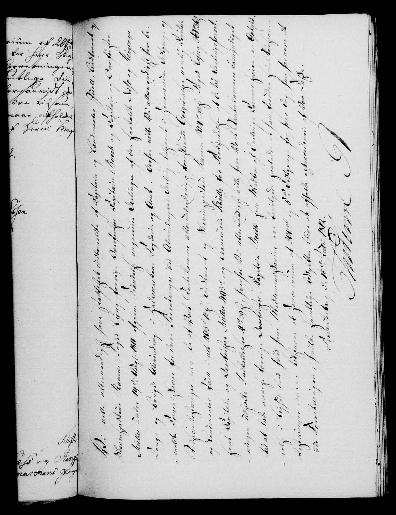 Rentekammeret, Kammerkanselliet, RA/EA-3111/G/Gf/Gfa/L0094: Norsk relasjons- og resolusjonsprotokoll (merket RK 52.94), 1812, p. 350