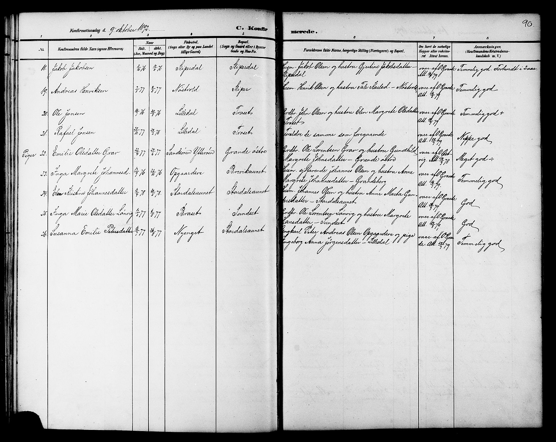 Ministerialprotokoller, klokkerbøker og fødselsregistre - Nord-Trøndelag, SAT/A-1458/733/L0327: Parish register (copy) no. 733C02, 1888-1918, p. 90