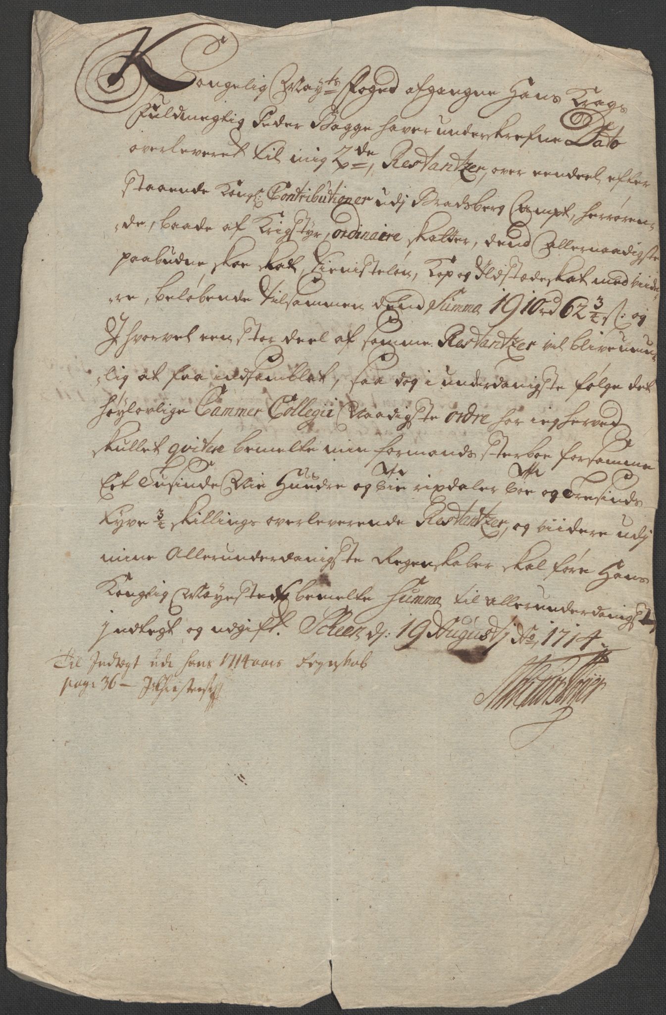 Rentekammeret inntil 1814, Reviderte regnskaper, Fogderegnskap, AV/RA-EA-4092/R36/L2125: Fogderegnskap Øvre og Nedre Telemark og Bamble, 1713, p. 287