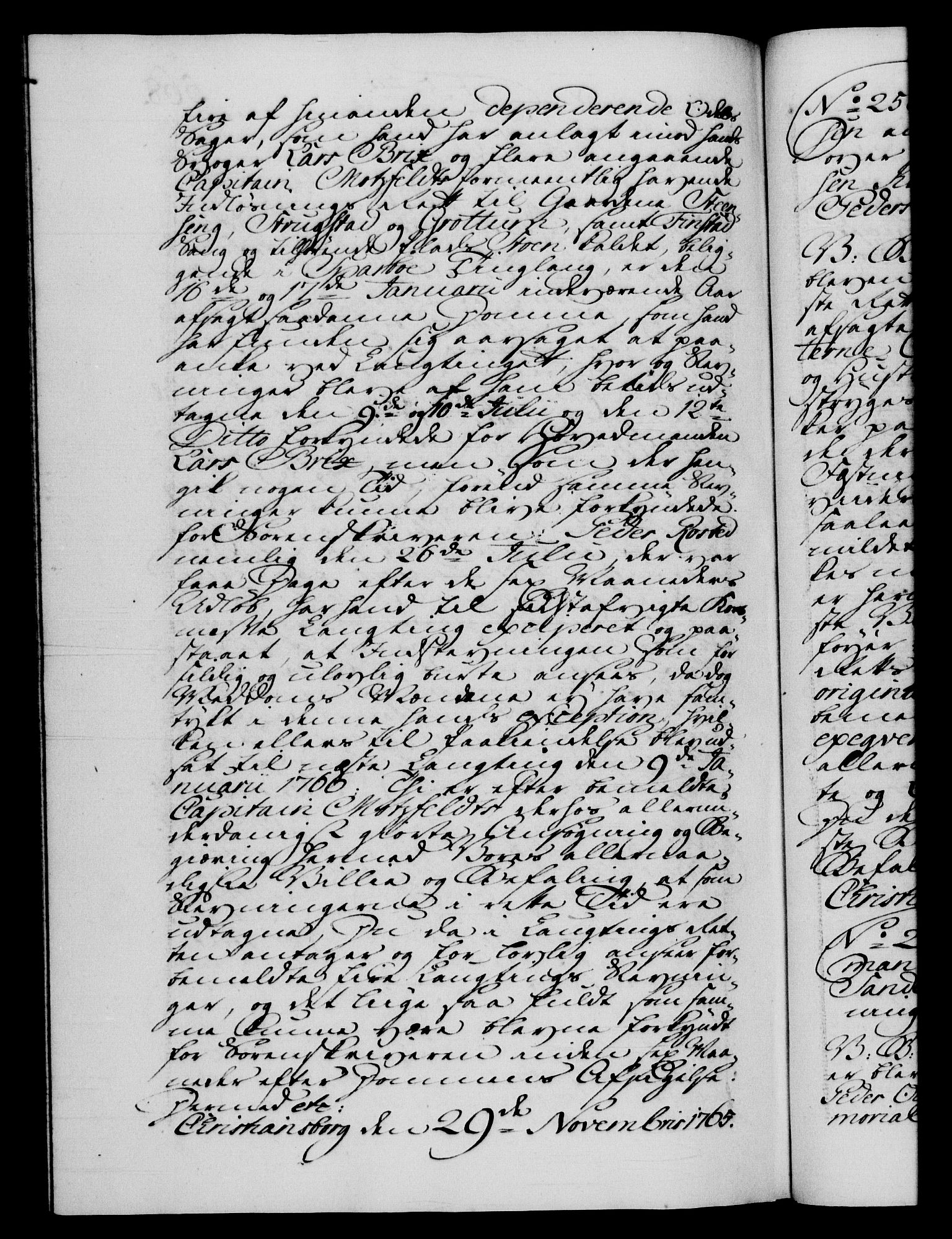 Danske Kanselli 1572-1799, AV/RA-EA-3023/F/Fc/Fca/Fcab/L0037: Norske tegnelser, 1762-1766, p. 568b