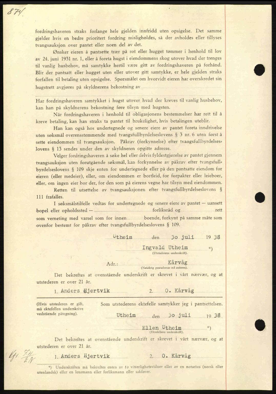 Nordmøre sorenskriveri, AV/SAT-A-4132/1/2/2Ca: Mortgage book no. B84, 1938-1939, Diary no: : 600/1939