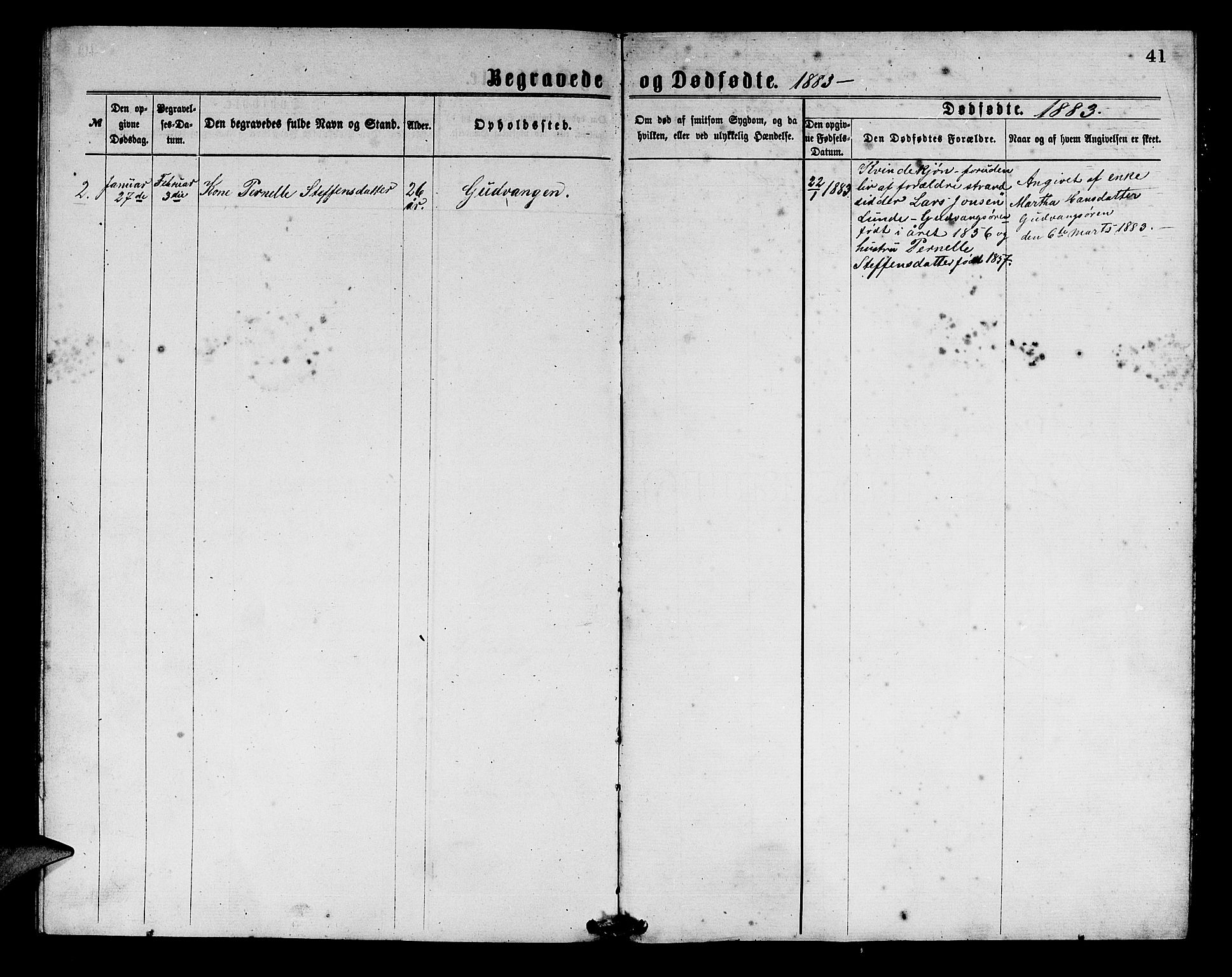 Aurland sokneprestembete, AV/SAB-A-99937/H/Hb/Hbc/L0001: Parish register (copy) no. C 1, 1868-1883, p. 41