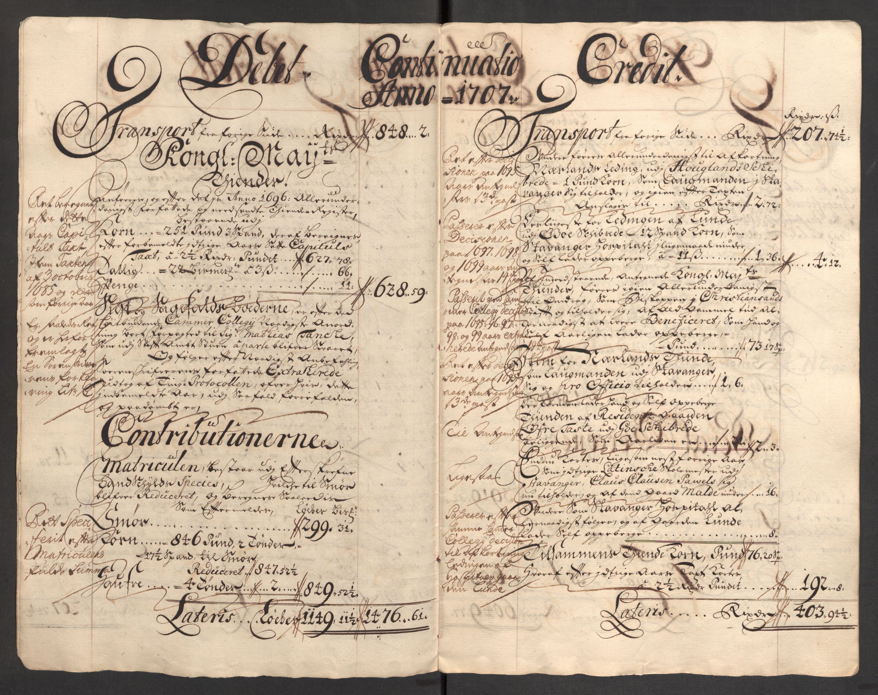 Rentekammeret inntil 1814, Reviderte regnskaper, Fogderegnskap, RA/EA-4092/R46/L2733: Fogderegnskap Jæren og Dalane, 1705-1708, p. 263