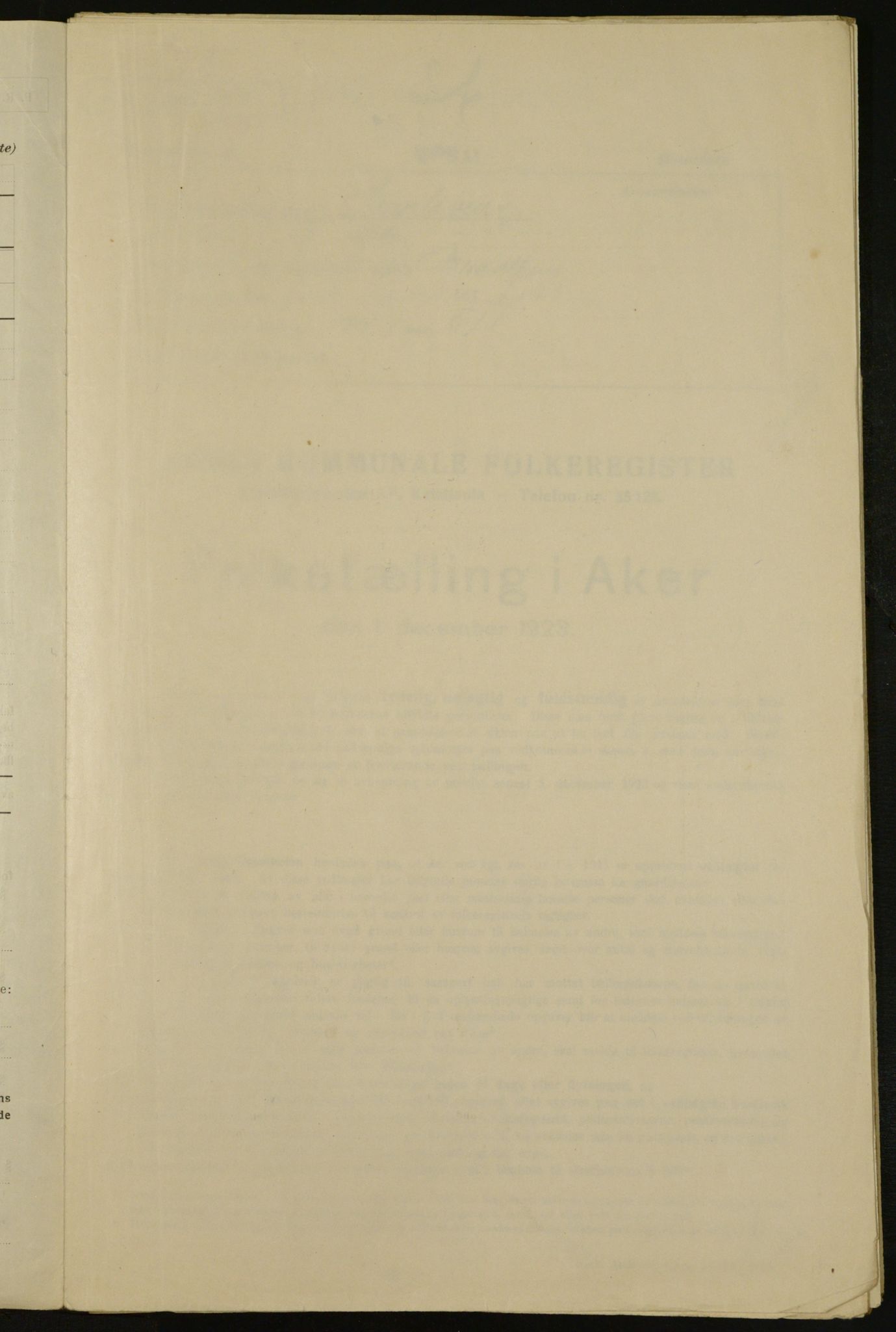 , Municipal Census 1923 for Aker, 1923, p. 31269