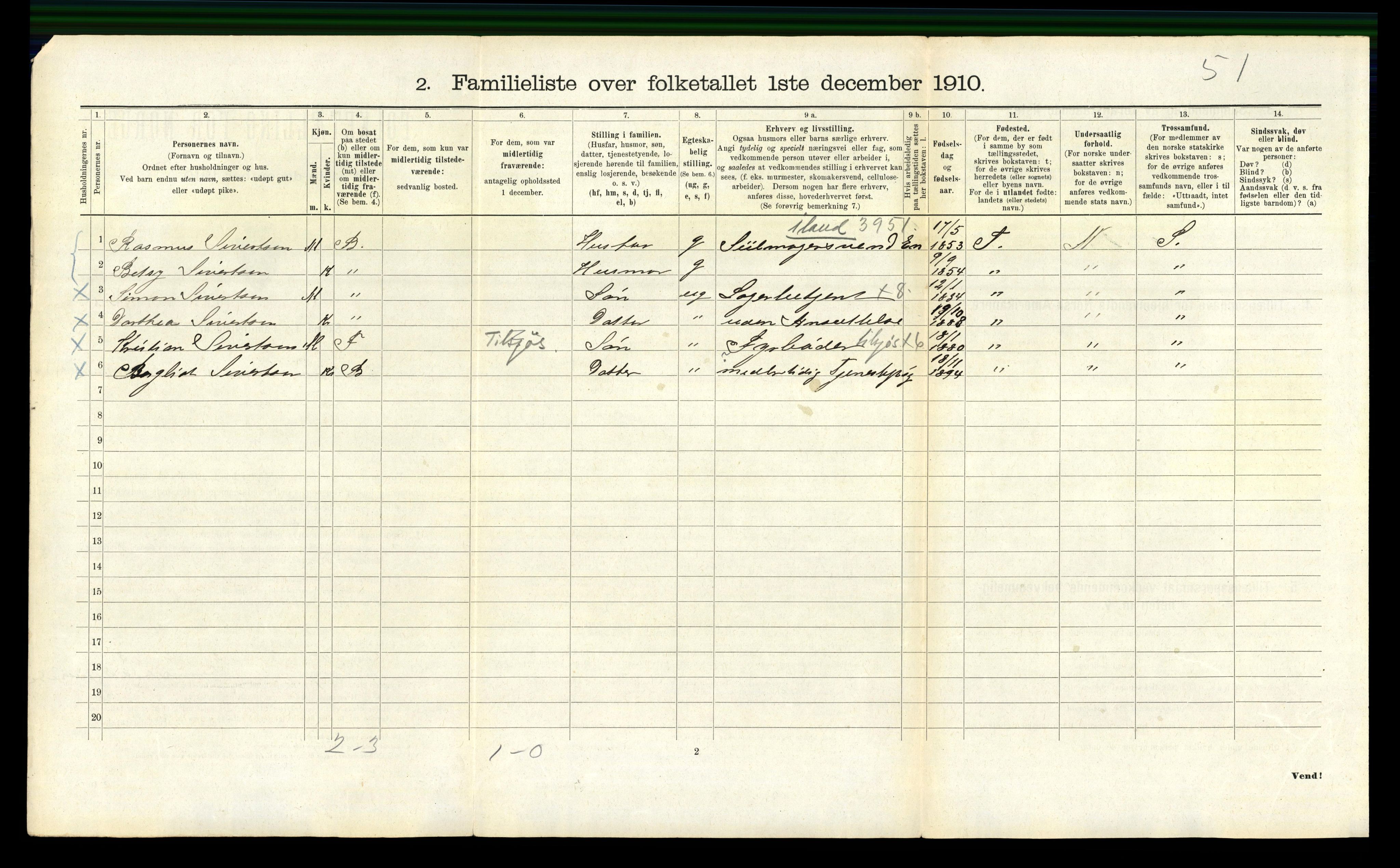 RA, 1910 census for Bergen, 1910, p. 40144