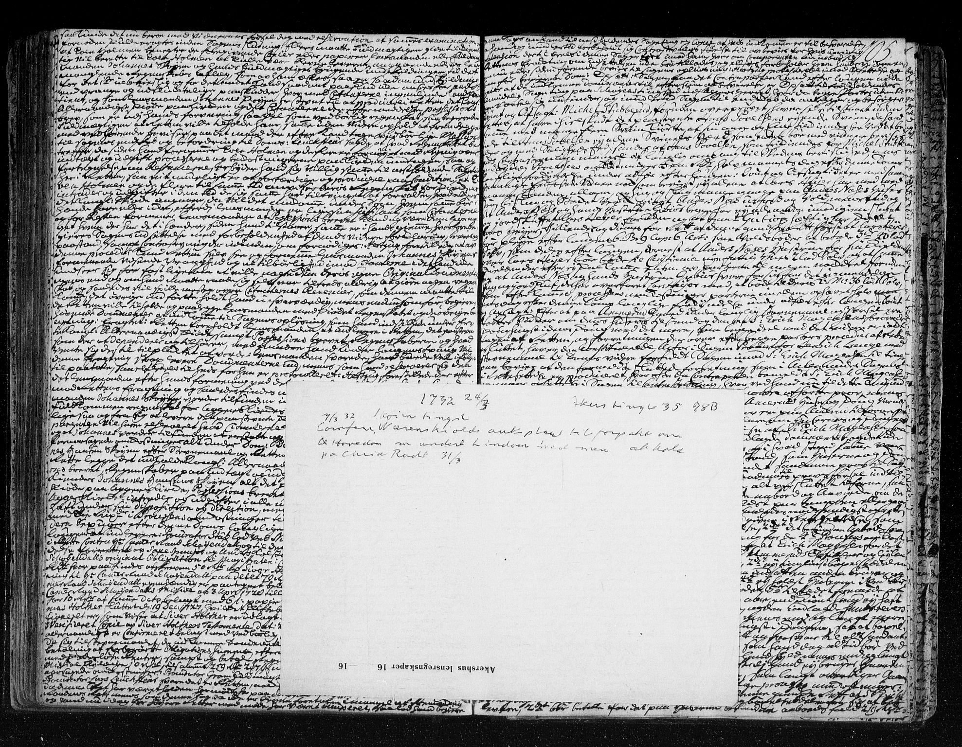 Aker sorenskriveri, SAO/A-10895/F/Fb/L0035: Tingbok, 1729-1733, p. 104b-105a