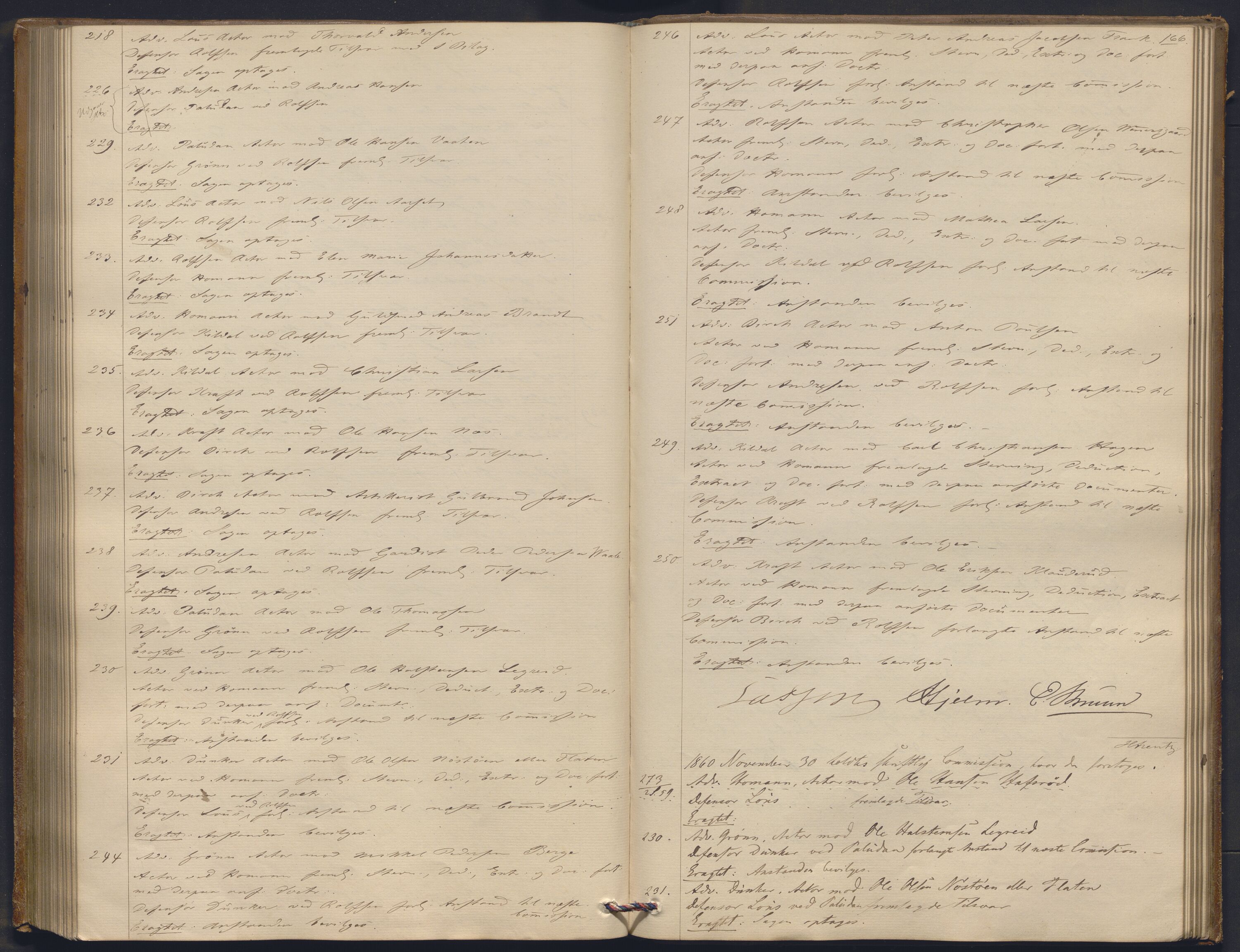 Høyesterett, AV/RA-S-1002/E/Ef/L0010: Protokoll over saker som gikk til skriftlig behandling, 1856-1861, p. 165b-166a