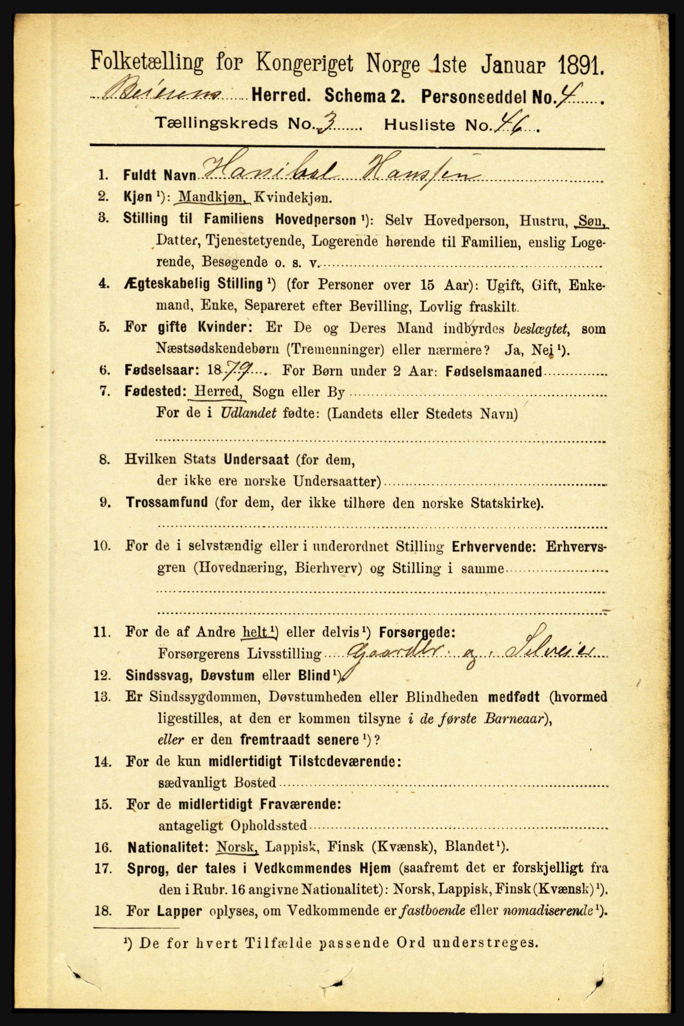 RA, 1891 census for 1839 Beiarn, 1891, p. 1296