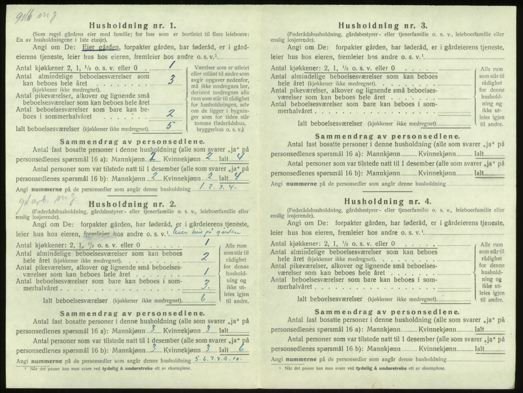 SAB, 1920 census for Balestrand, 1920, p. 246