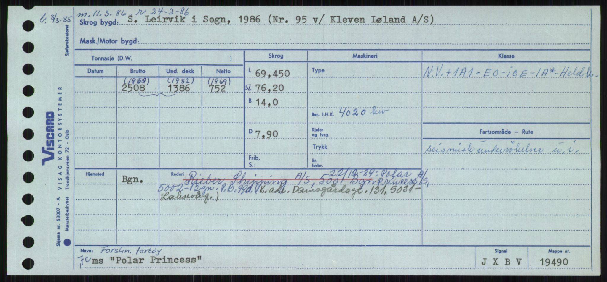 Sjøfartsdirektoratet med forløpere, Skipsmålingen, AV/RA-S-1627/H/Ha/L0004/0002: Fartøy, Mas-R / Fartøy, Odin-R, p. 337