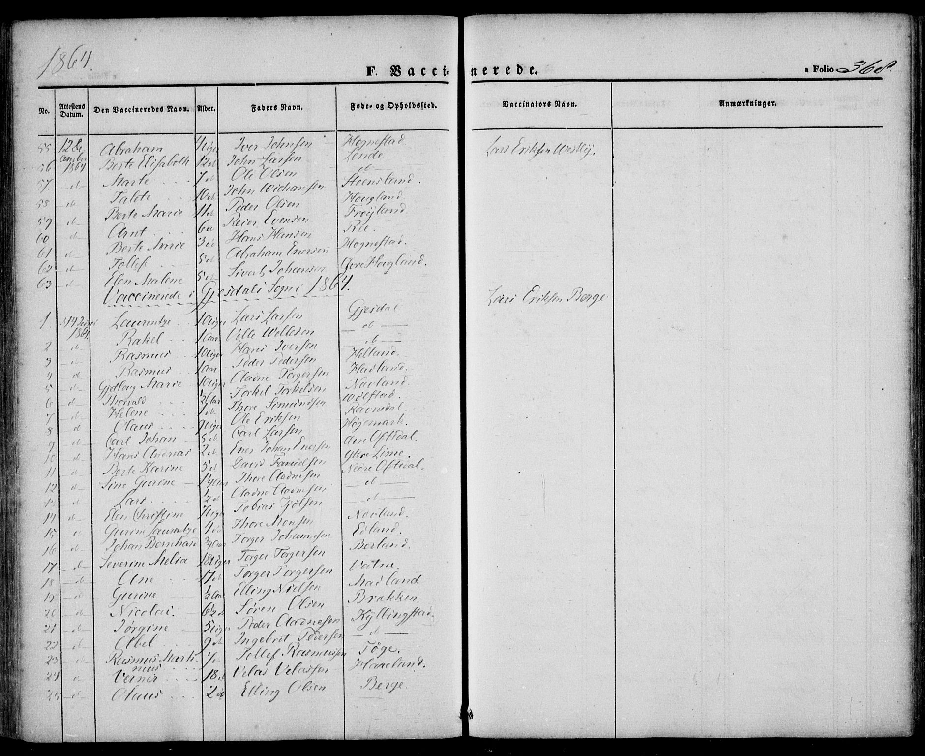 Lye sokneprestkontor, AV/SAST-A-101794/001/30BA/L0007: Parish register (official) no. A 6, 1856-1871, p. 368