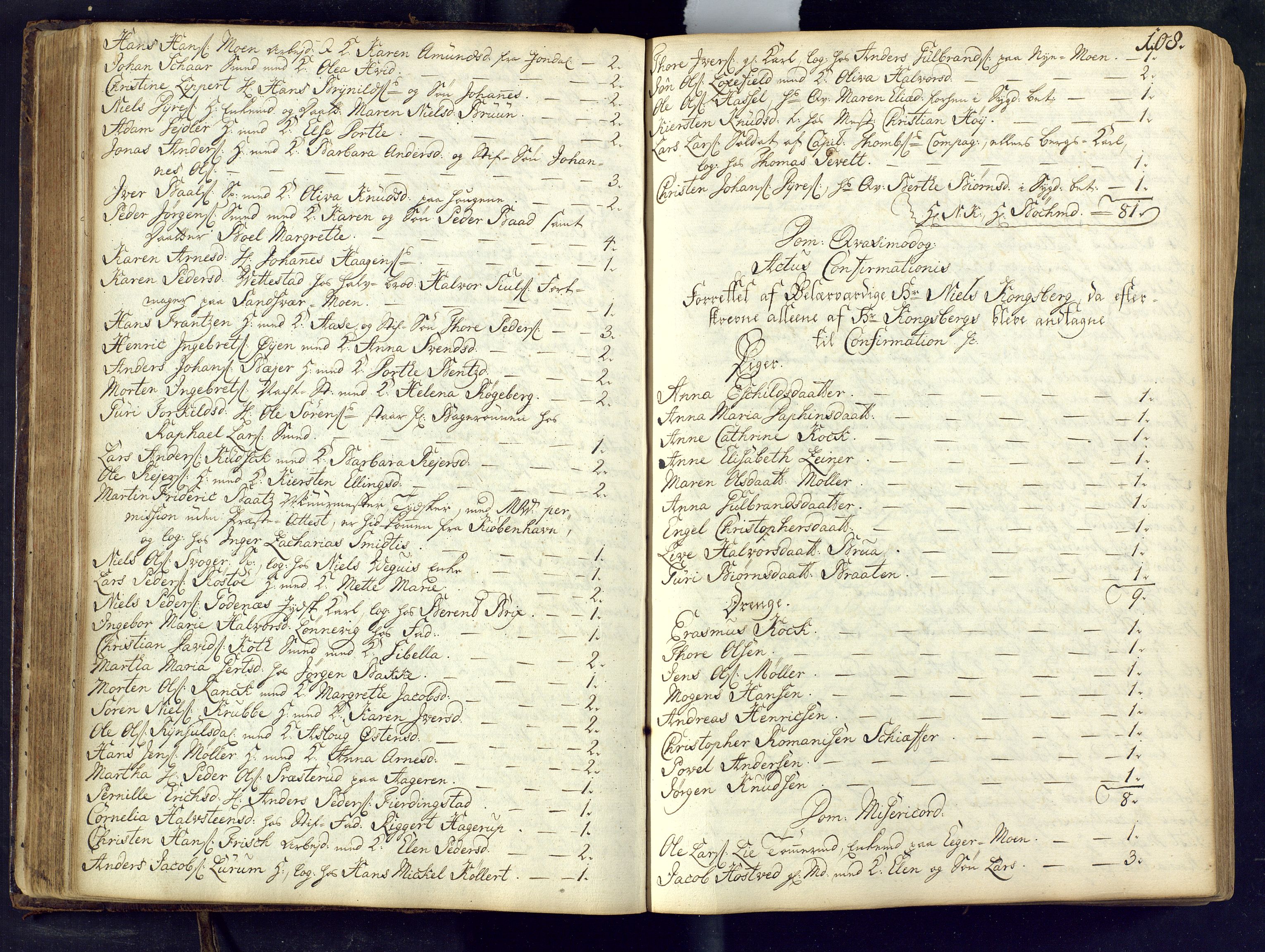 Kongsberg kirkebøker, SAKO/A-22/M/Ma/L0002: Communicants register no. 2, 1739-1745, p. 108