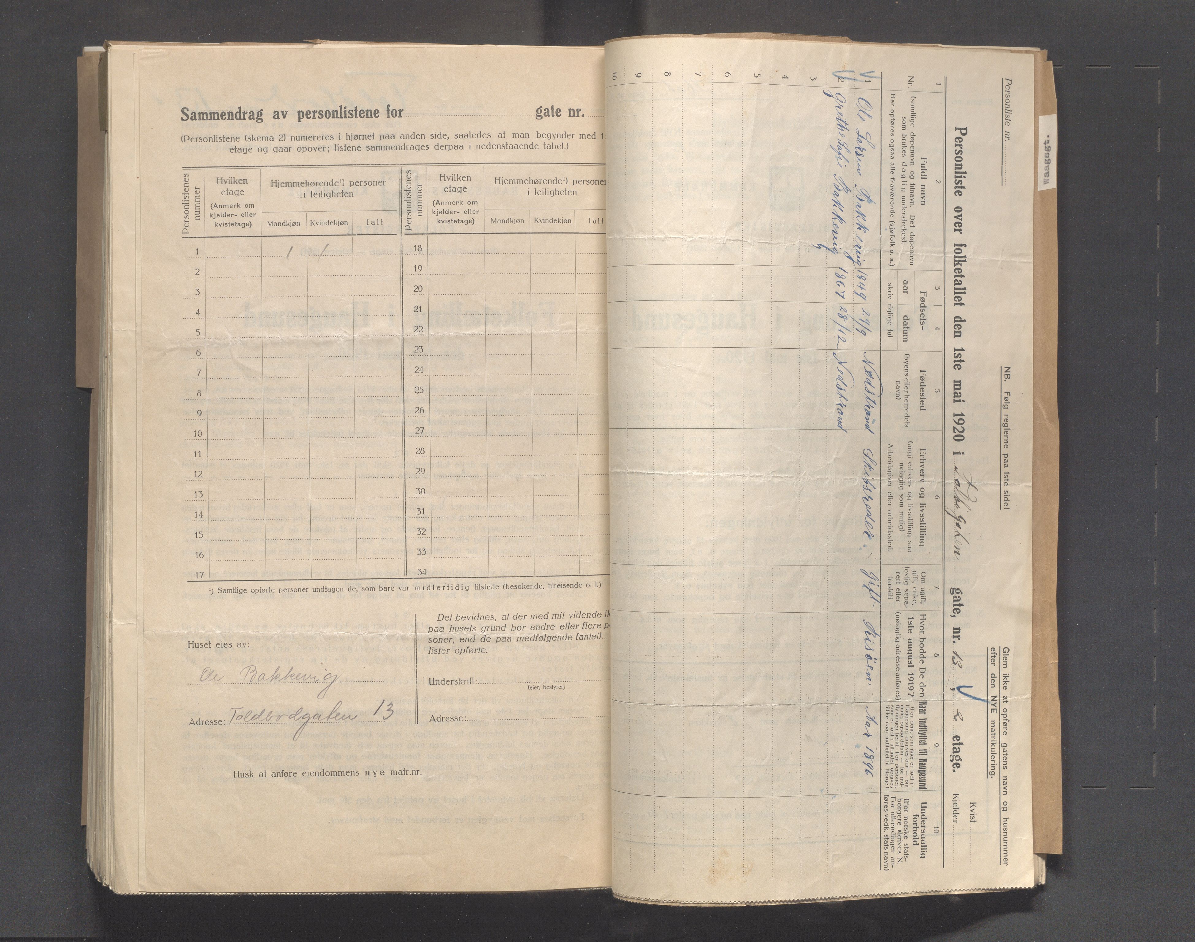 IKAR, Local census 1.5.1920 for Haugesund, 1920, p. 7132