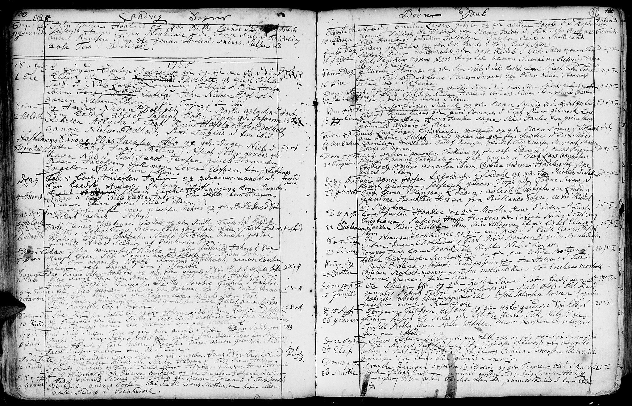 Hommedal sokneprestkontor, SAK/1111-0023/F/Fa/Fab/L0002: Parish register (official) no. A 2 /1, 1741-1848, p. 51