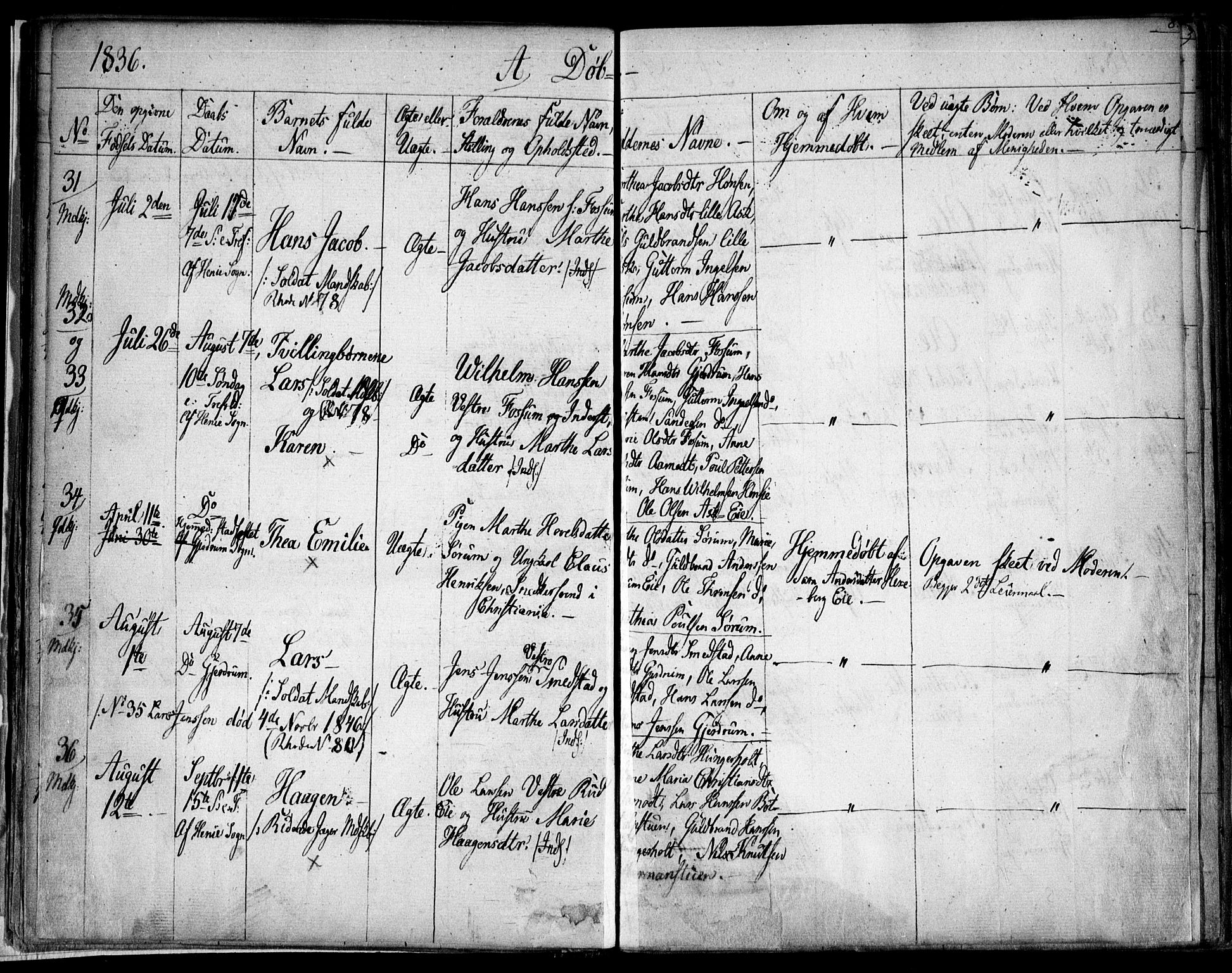 Gjerdrum prestekontor Kirkebøker, AV/SAO-A-10412b/F/Fa/L0005: Parish register (official) no. I 5, 1835-1845, p. 8