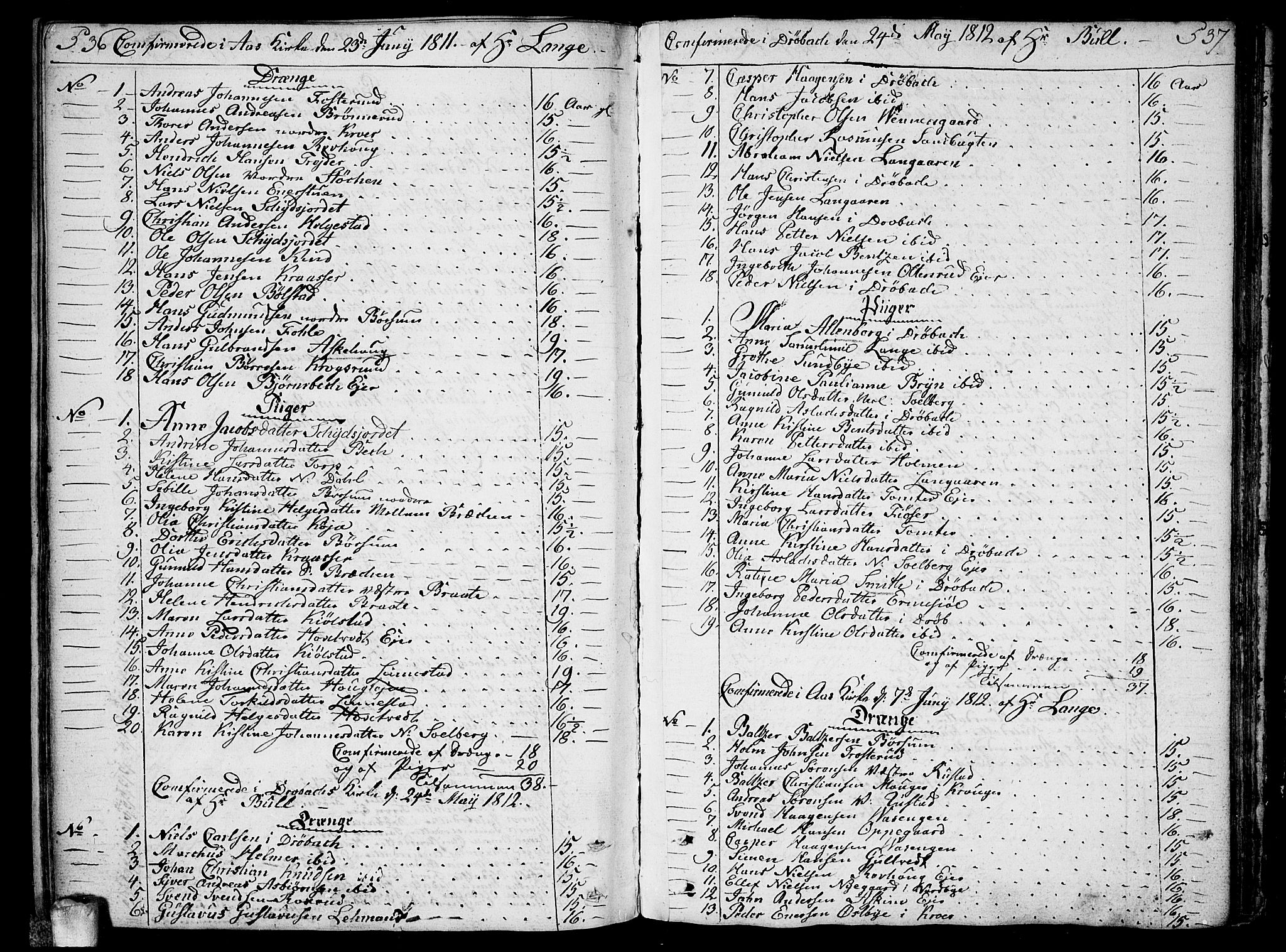 Ås prestekontor Kirkebøker, SAO/A-10894/F/Fa/L0002: Parish register (official) no. I 2, 1778-1813, p. 536-537