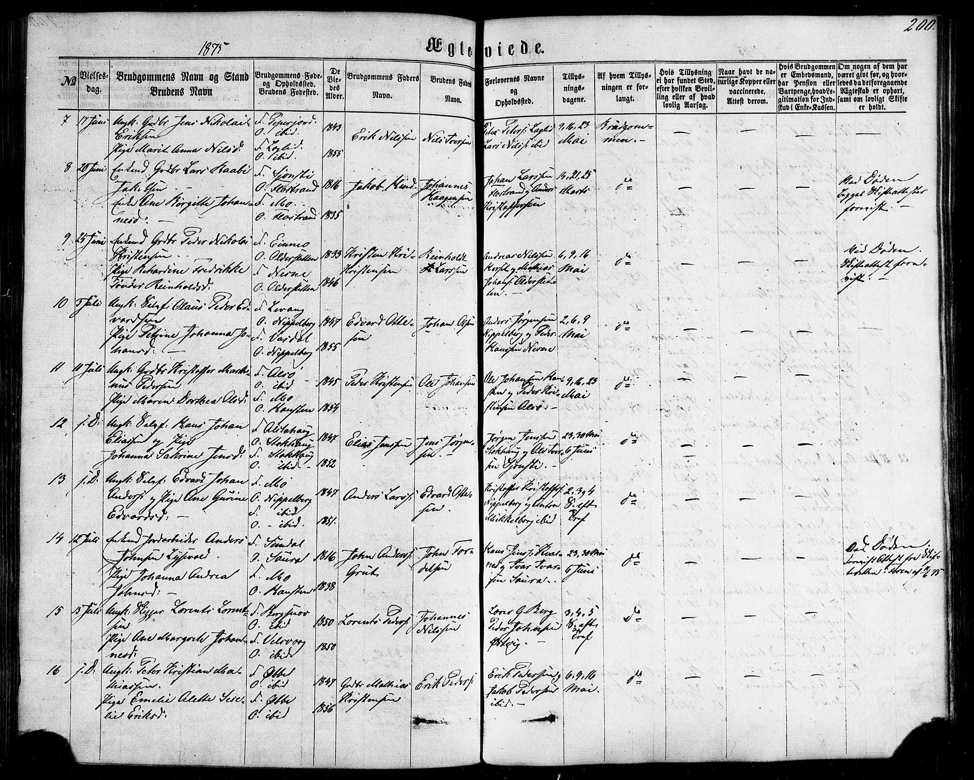 Ministerialprotokoller, klokkerbøker og fødselsregistre - Nordland, SAT/A-1459/838/L0551: Parish register (official) no. 838A09, 1864-1880, p. 200
