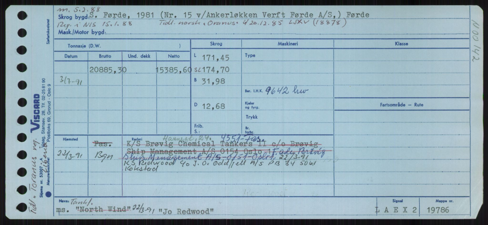 Sjøfartsdirektoratet med forløpere, Skipsmålingen, RA/S-1627/H/Ha/L0003/0001: Fartøy, Hilm-Mar / Fartøy, Hilm-Kol, p. 495