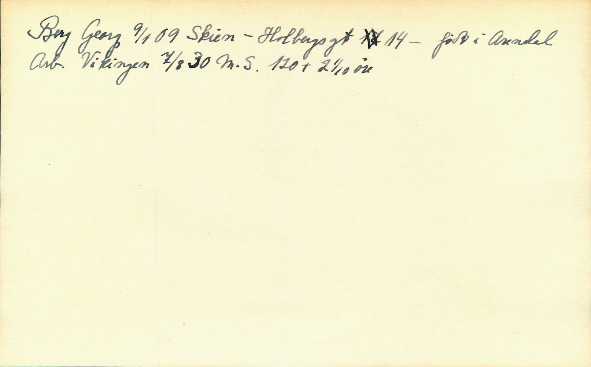 Hans Bogens samling, VEMU/ARS-A-1283/P/L0002: Mannskapskort, B - F, 1900-1930, p. 75
