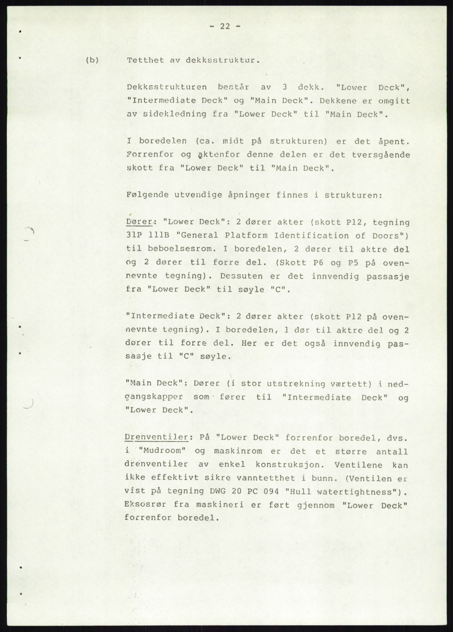 Justisdepartementet, Granskningskommisjonen ved Alexander Kielland-ulykken 27.3.1980, AV/RA-S-1165/D/L0019: S Værforhold (Doku.liste + S1-S5 av 5)/ T (T1-T2)/ U Stabilitet (Doku.liste + U1-U5 av 5), 1980-1981, p. 836
