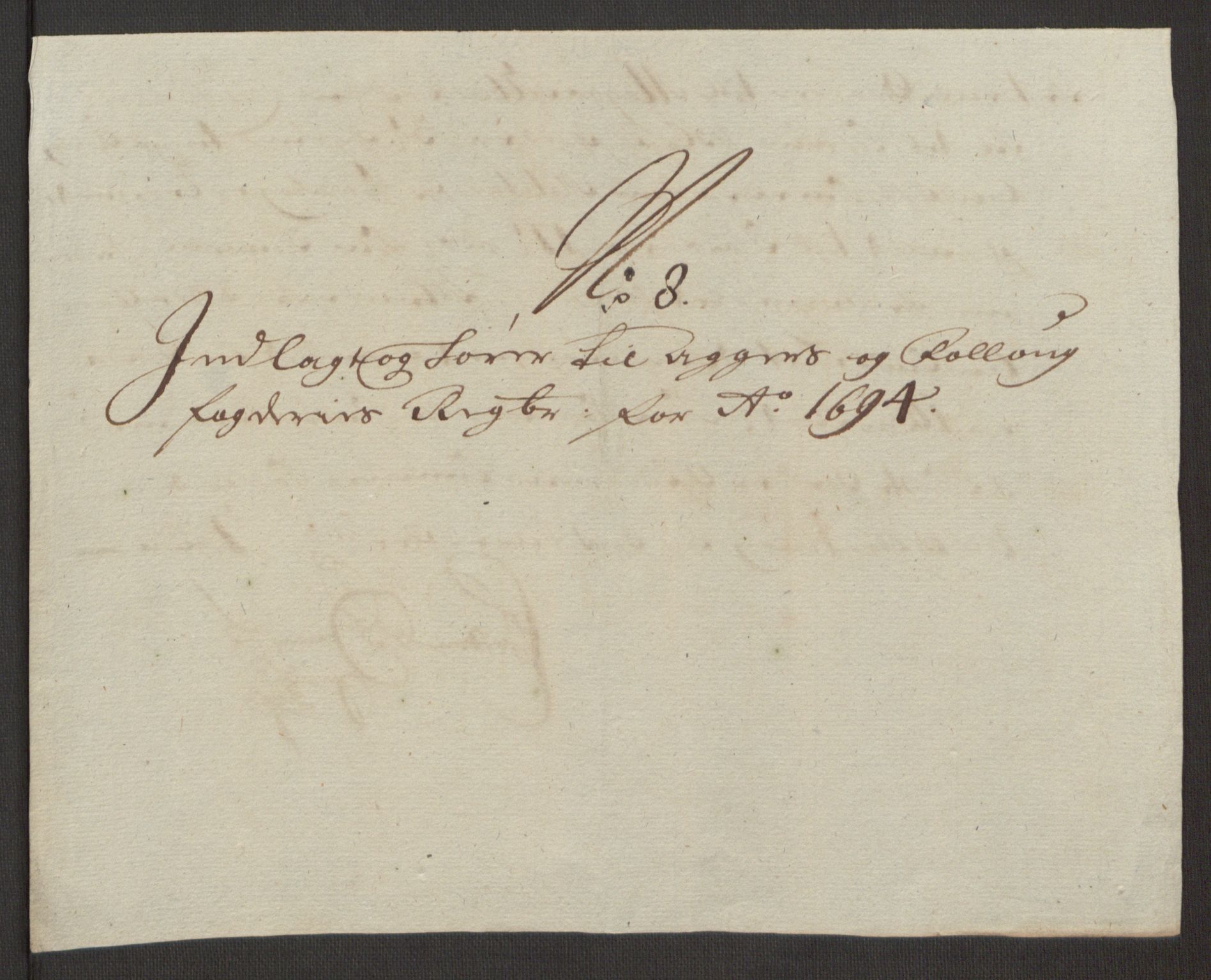 Rentekammeret inntil 1814, Reviderte regnskaper, Fogderegnskap, AV/RA-EA-4092/R10/L0438: Fogderegnskap Aker og Follo, 1694, p. 262