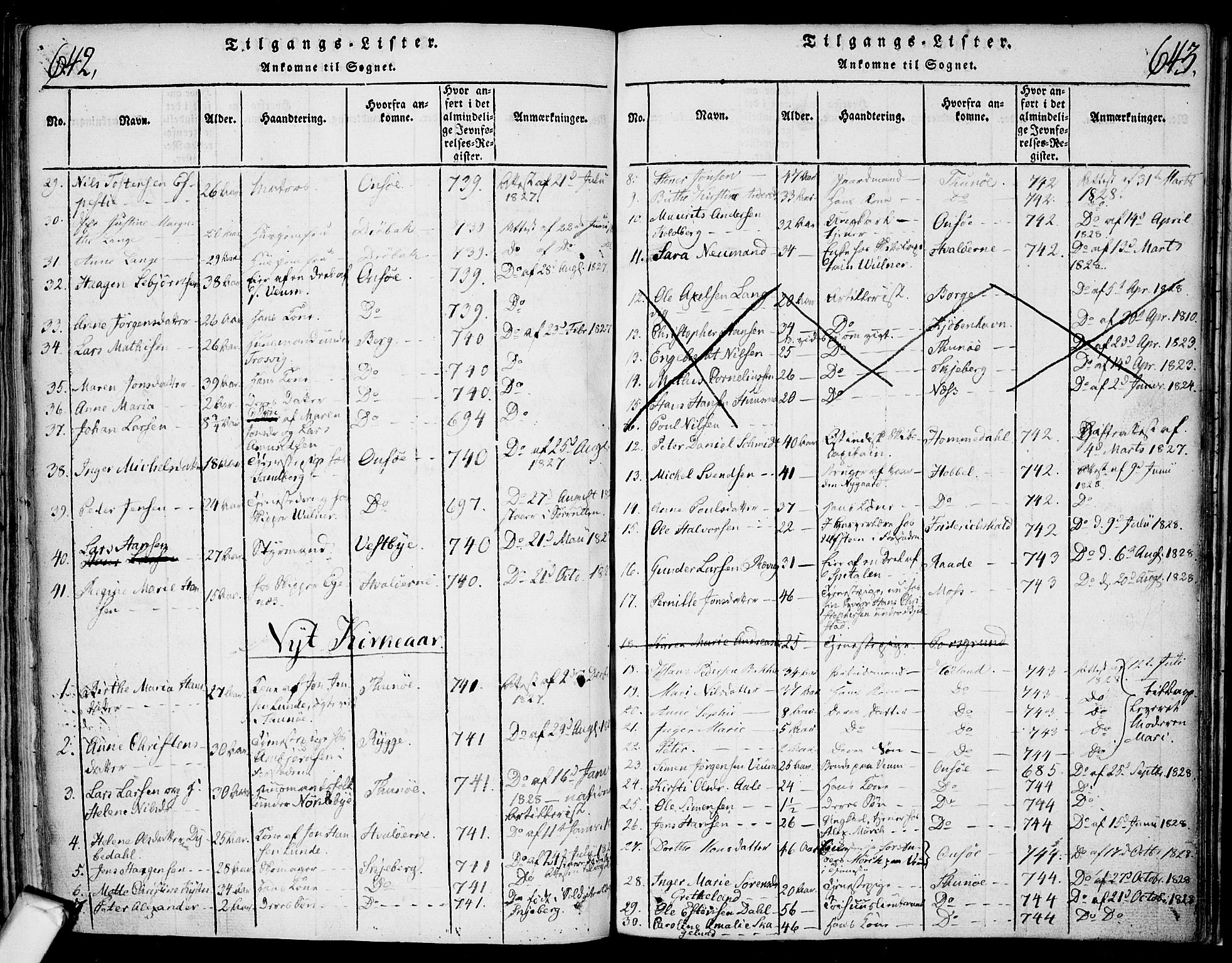 Glemmen prestekontor Kirkebøker, SAO/A-10908/F/Fa/L0004: Parish register (official) no. 4, 1816-1838, p. 642-643