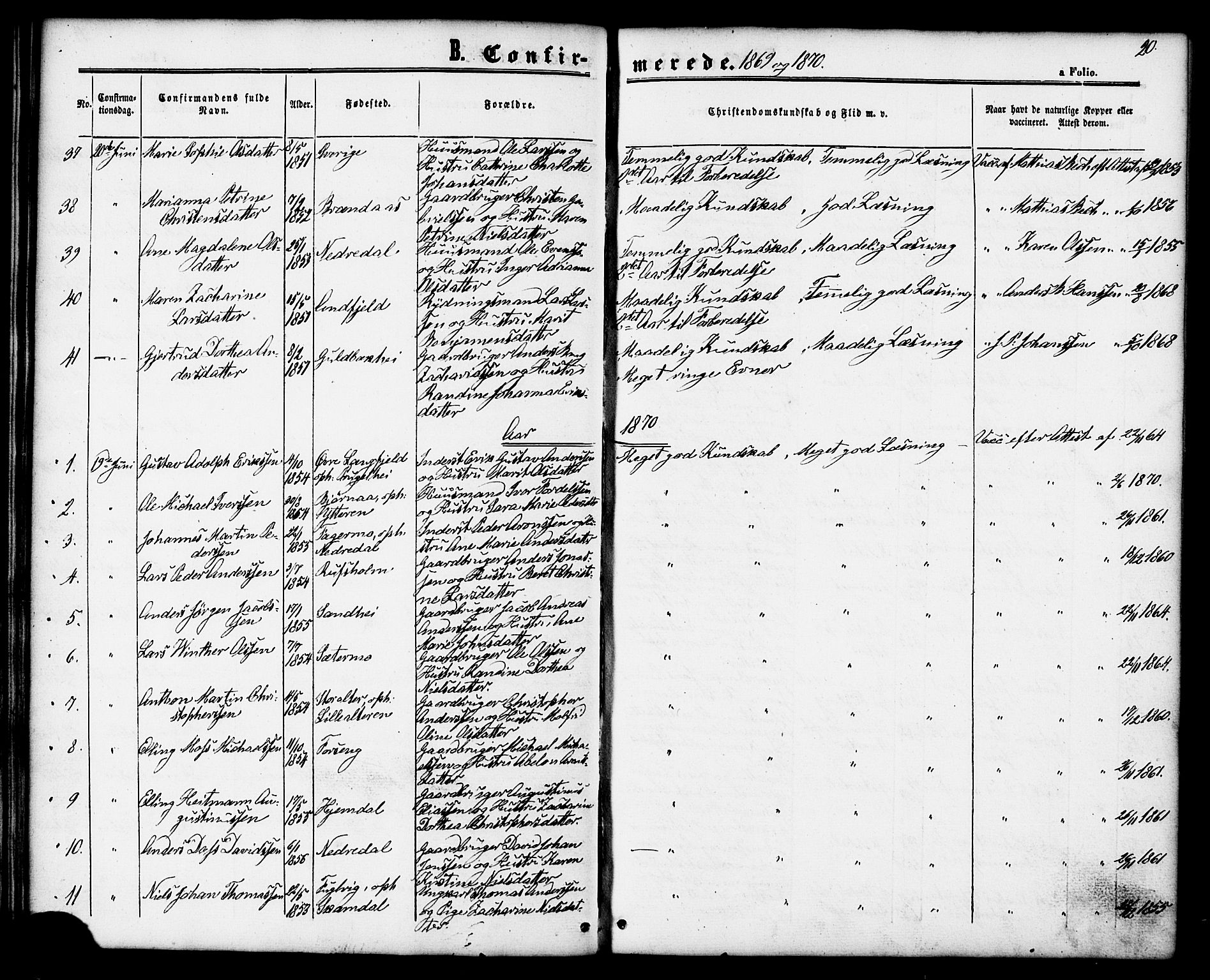 Ministerialprotokoller, klokkerbøker og fødselsregistre - Nordland, SAT/A-1459/827/L0394: Parish register (official) no. 827A06, 1865-1886, p. 20