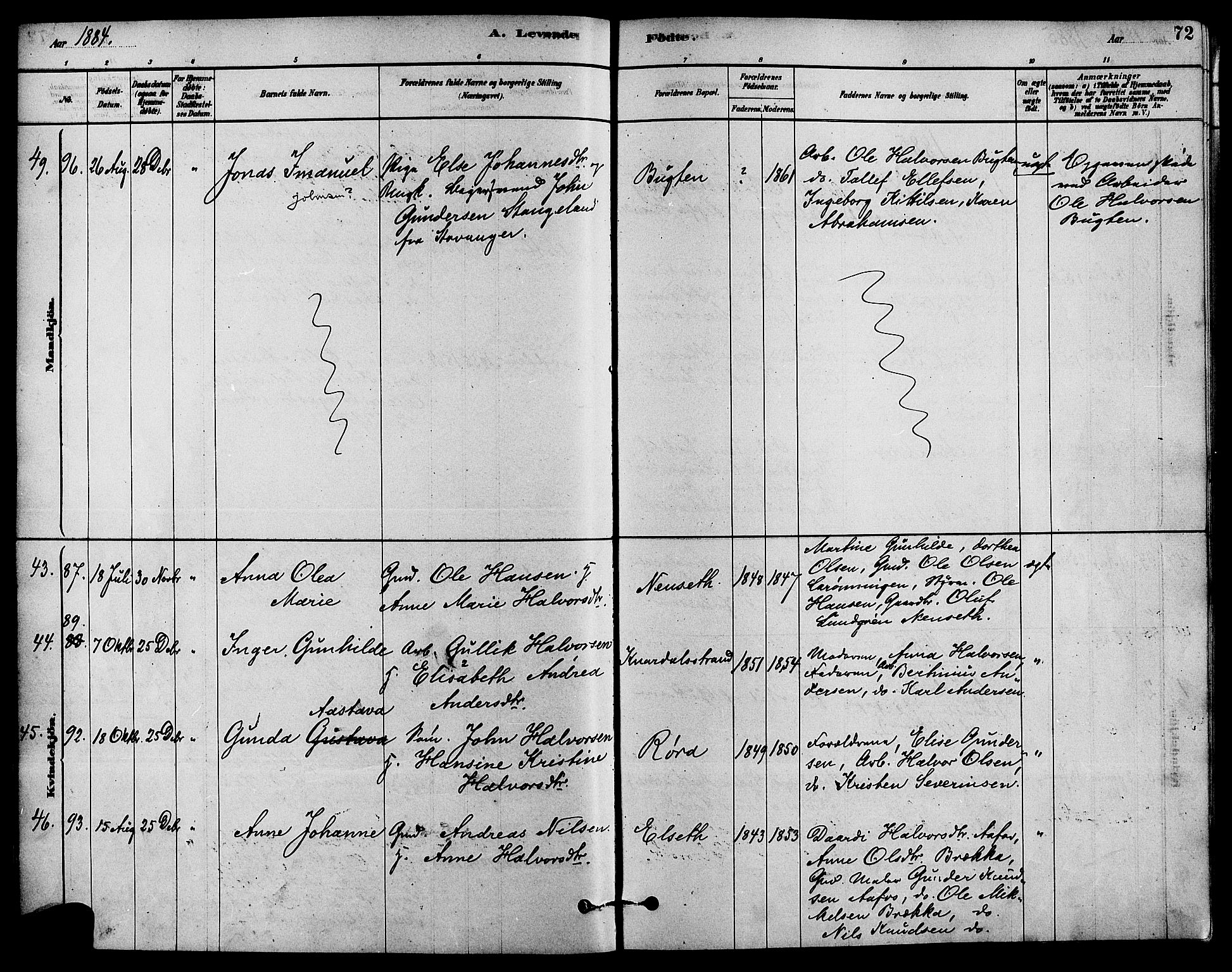 Solum kirkebøker, SAKO/A-306/F/Fa/L0009: Parish register (official) no. I 9, 1877-1887, p. 72