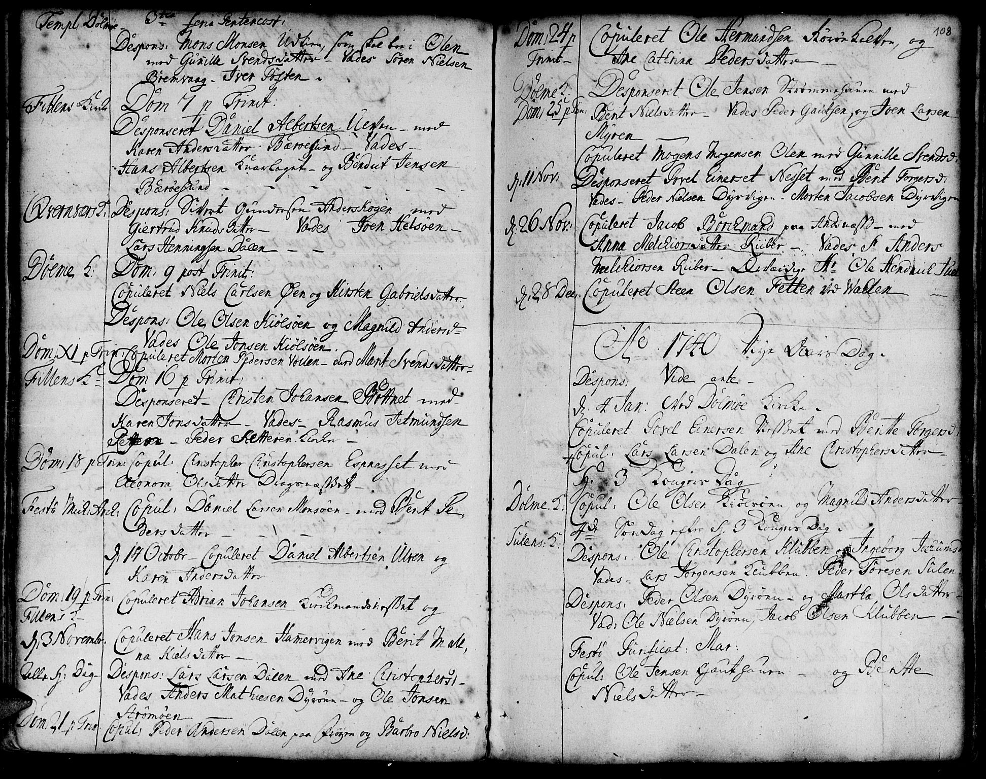 Ministerialprotokoller, klokkerbøker og fødselsregistre - Sør-Trøndelag, SAT/A-1456/634/L0525: Parish register (official) no. 634A01, 1736-1775, p. 108