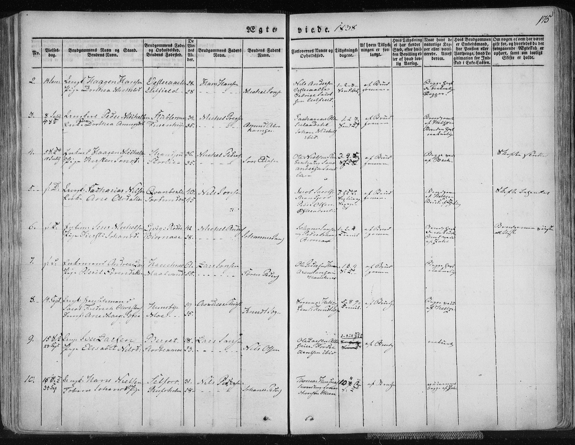 Ministerialprotokoller, klokkerbøker og fødselsregistre - Nordland, AV/SAT-A-1459/827/L0390: Parish register (official) no. 827A02, 1826-1841, p. 175