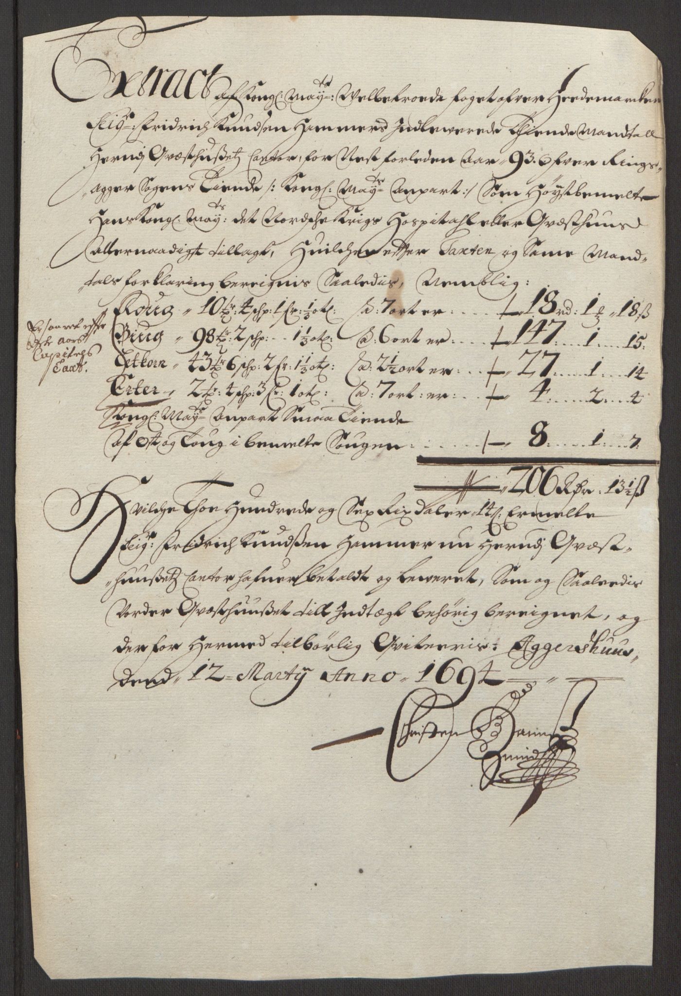 Rentekammeret inntil 1814, Reviderte regnskaper, Fogderegnskap, RA/EA-4092/R16/L1034: Fogderegnskap Hedmark, 1693, p. 161