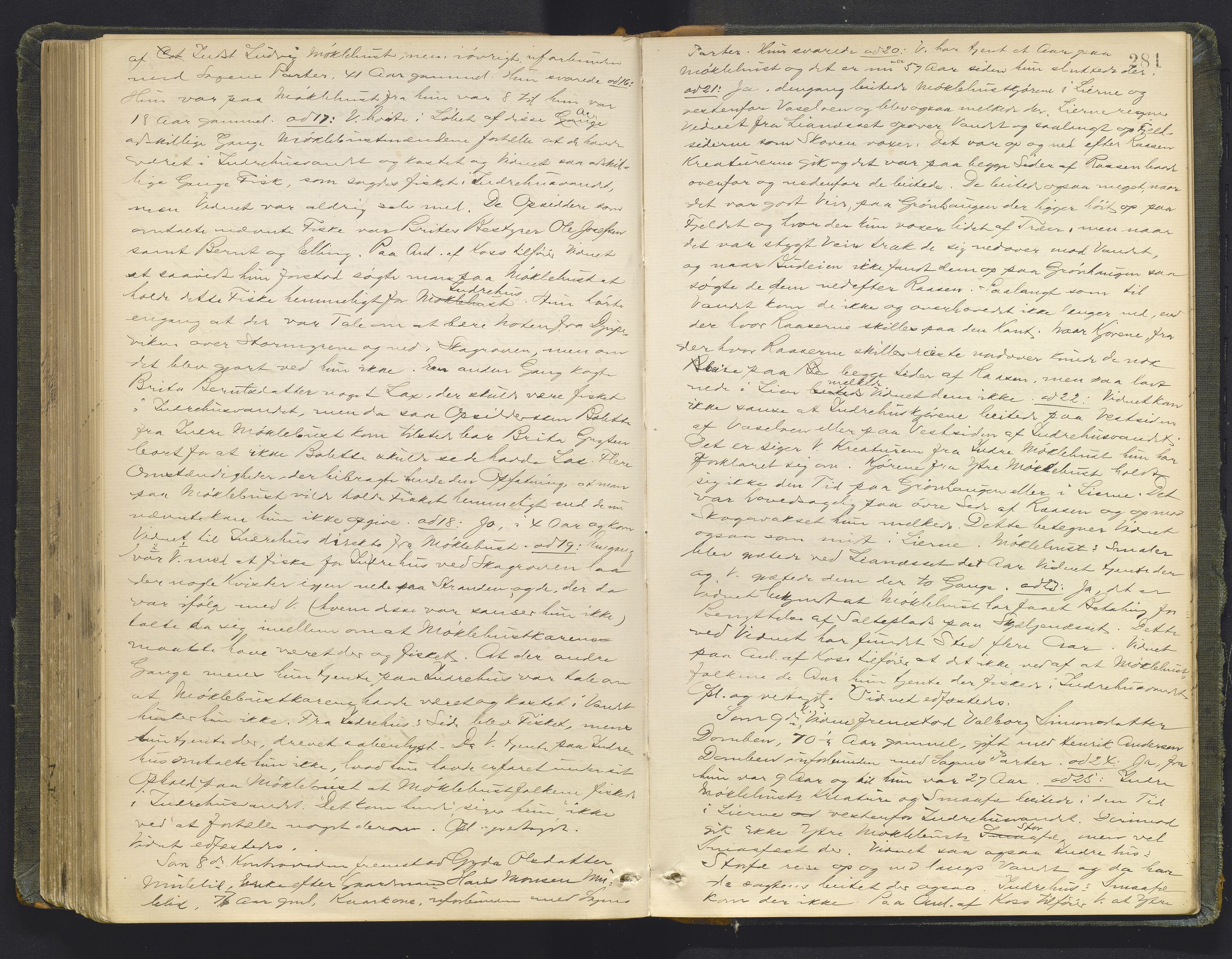 Sunnfjord tingrett, AV/SAB-A-3201/1/F/Fb/Fba/L0053: Ekstrarettsprotokoll, 1888-1897, p. 280b-281a