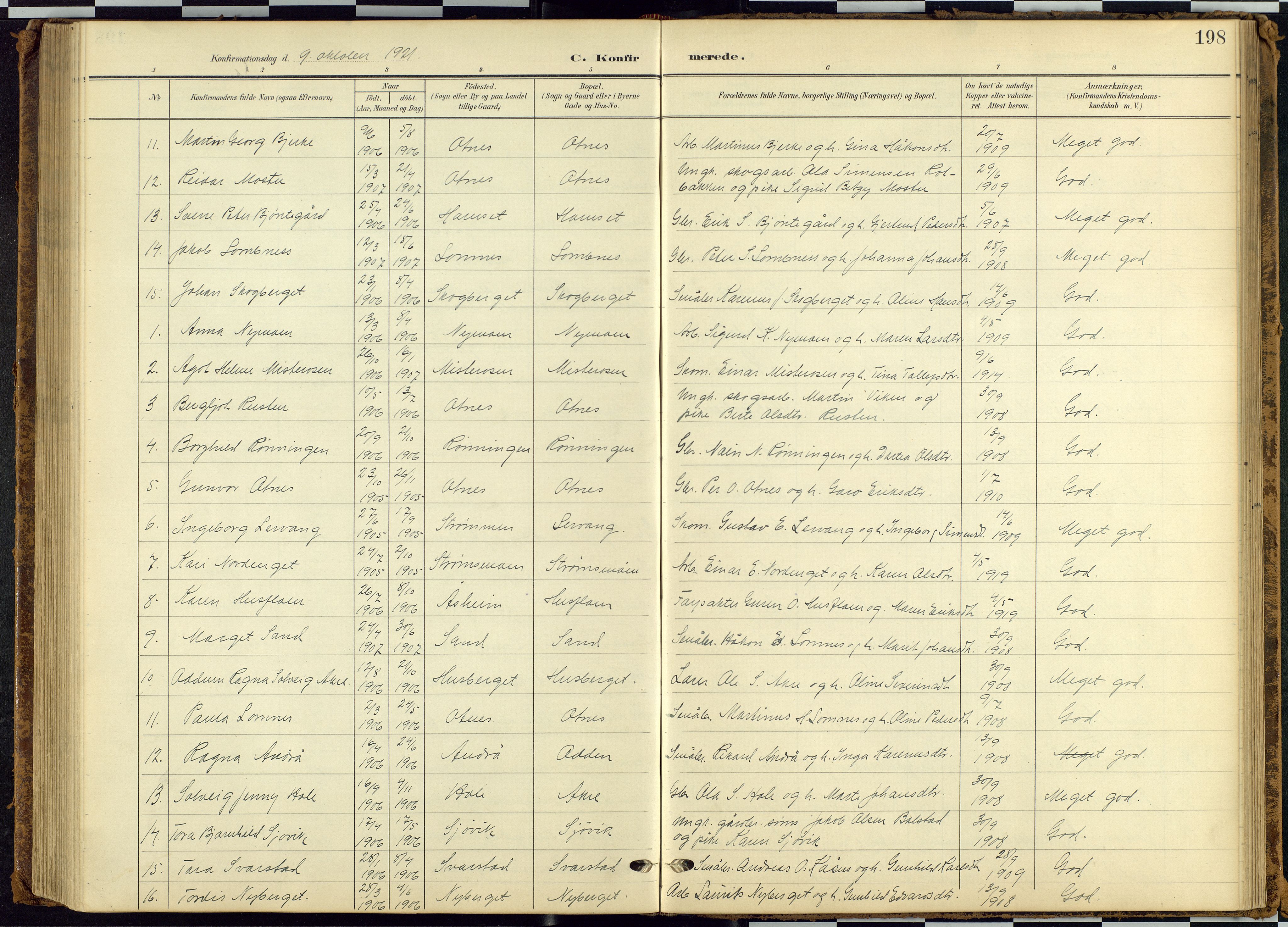 Rendalen prestekontor, AV/SAH-PREST-054/H/Ha/Hab/L0010: Parish register (copy) no. 10, 1903-1940, p. 198