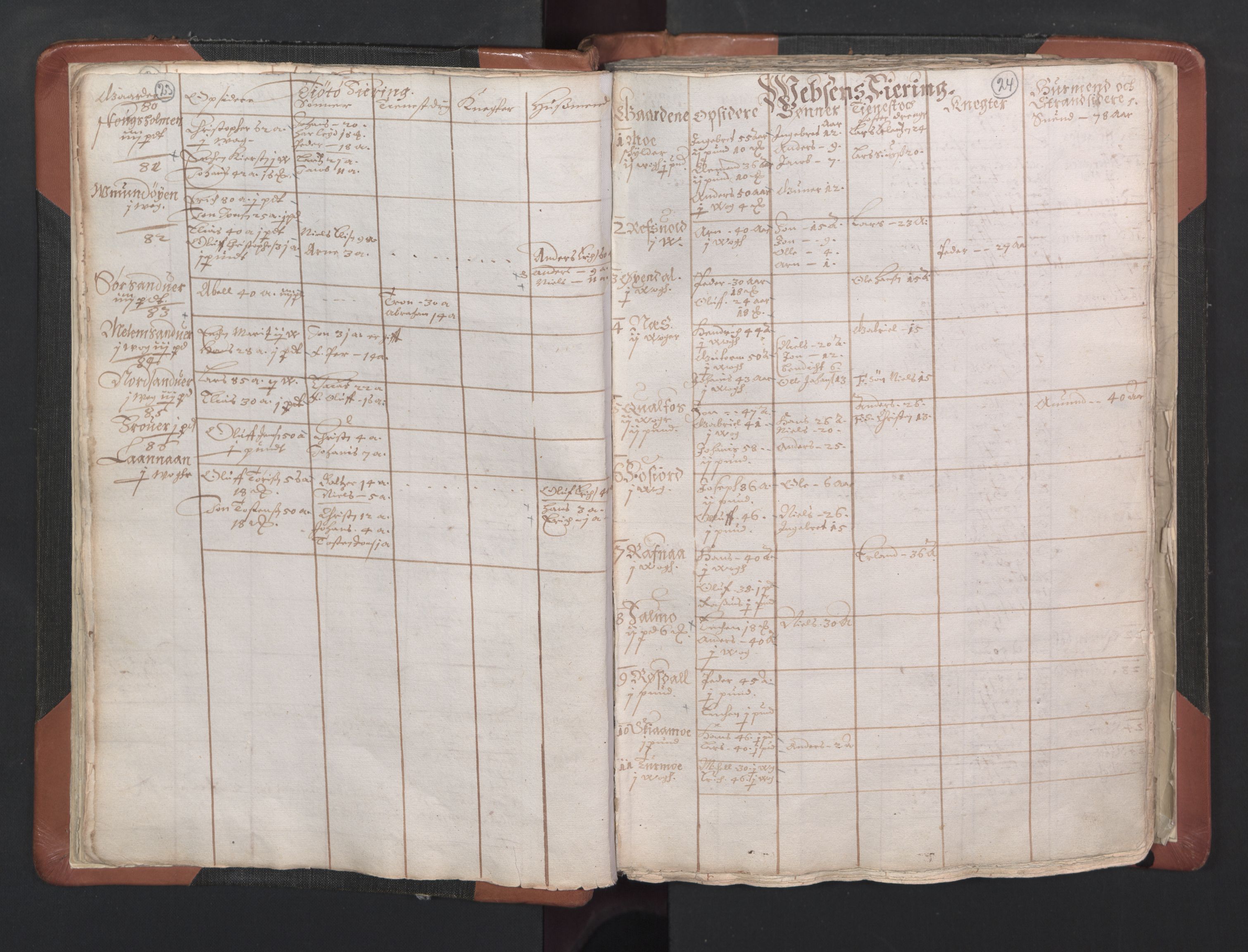 RA, Vicar's Census 1664-1666, no. 35: Helgeland deanery and Salten deanery, 1664-1666, p. 23-24
