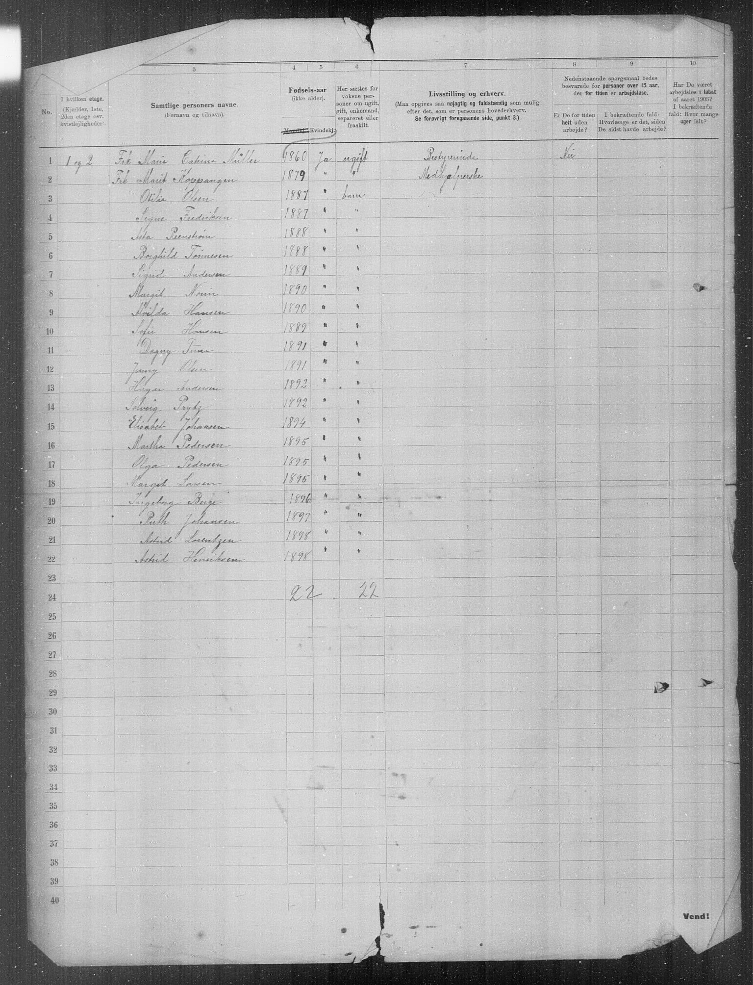OBA, Municipal Census 1903 for Kristiania, 1903, p. 23745