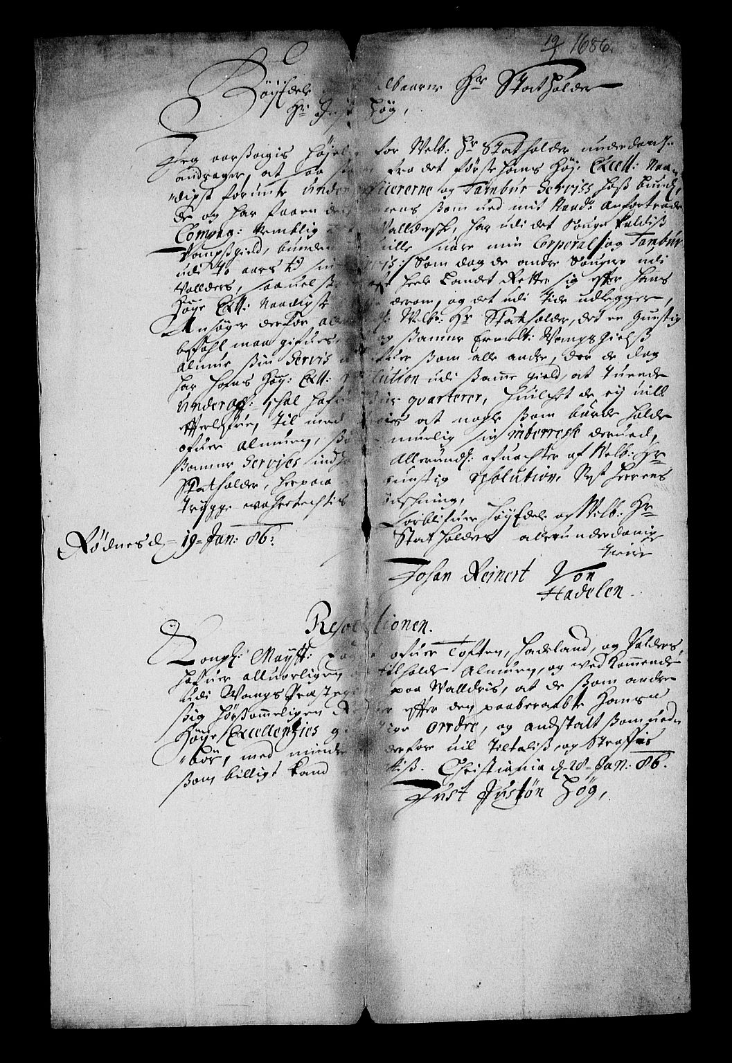 Stattholderembetet 1572-1771, RA/EA-2870/Af/L0001: Avskrifter av vedlegg til originale supplikker, nummerert i samsvar med supplikkbøkene, 1683-1687, p. 53