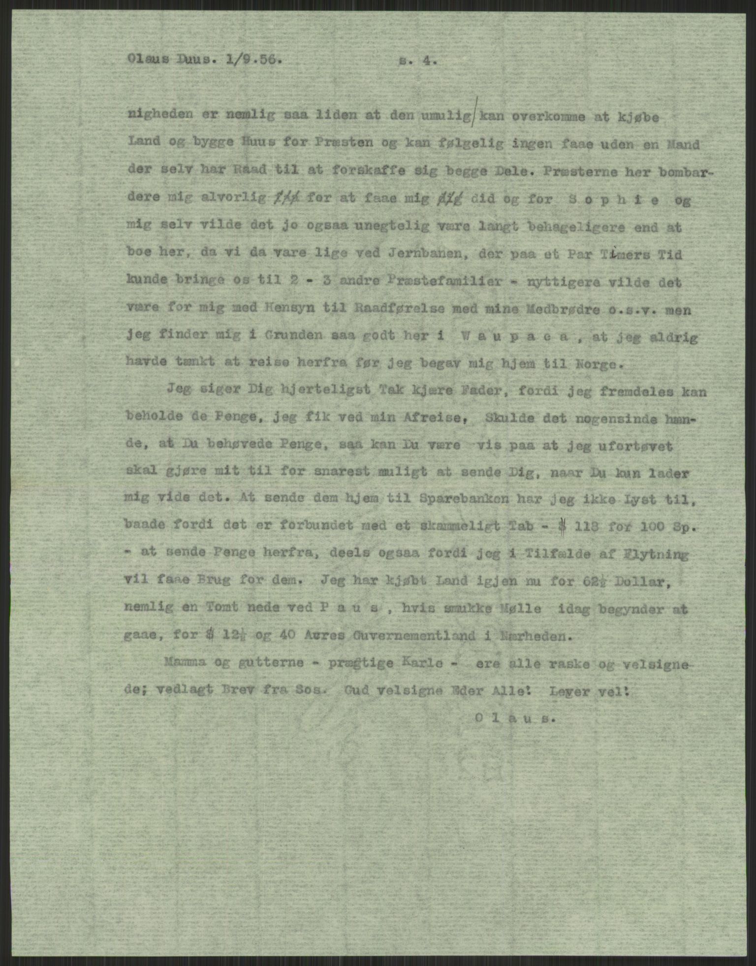 Samlinger til kildeutgivelse, Amerikabrevene, AV/RA-EA-4057/F/L0022: Innlån fra Vestfold. Innlån fra Telemark: Bratås - Duus, 1838-1914, p. 295