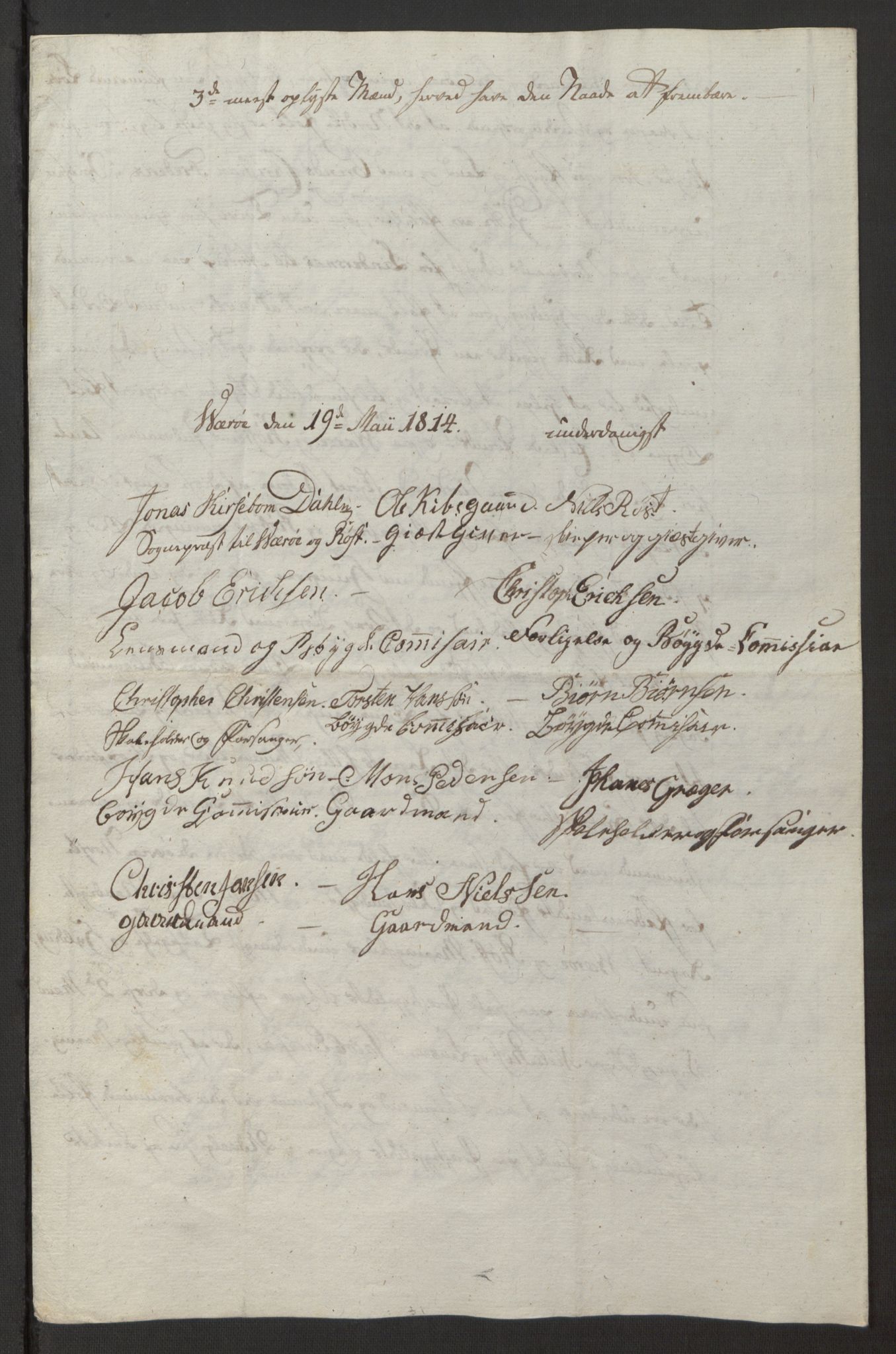 Fylkesmannen i Nordland, AV/SAT-A-0499/1.1/Ø/Øz/L0002/0003: Diverse / Adresser til Christian Frederik, 1814, p. 49