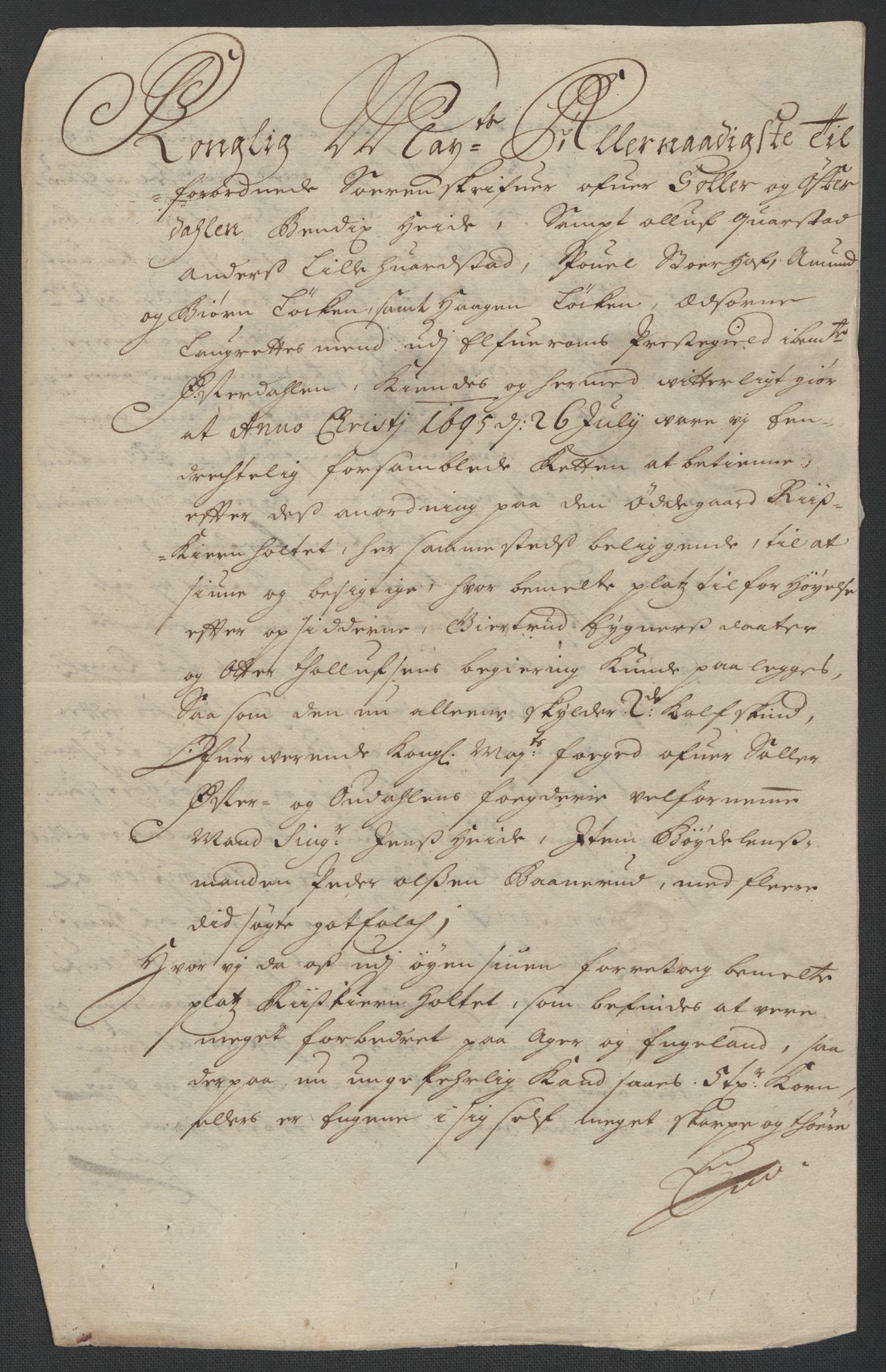 Rentekammeret inntil 1814, Reviderte regnskaper, Fogderegnskap, AV/RA-EA-4092/R13/L0834: Fogderegnskap Solør, Odal og Østerdal, 1696, p. 282