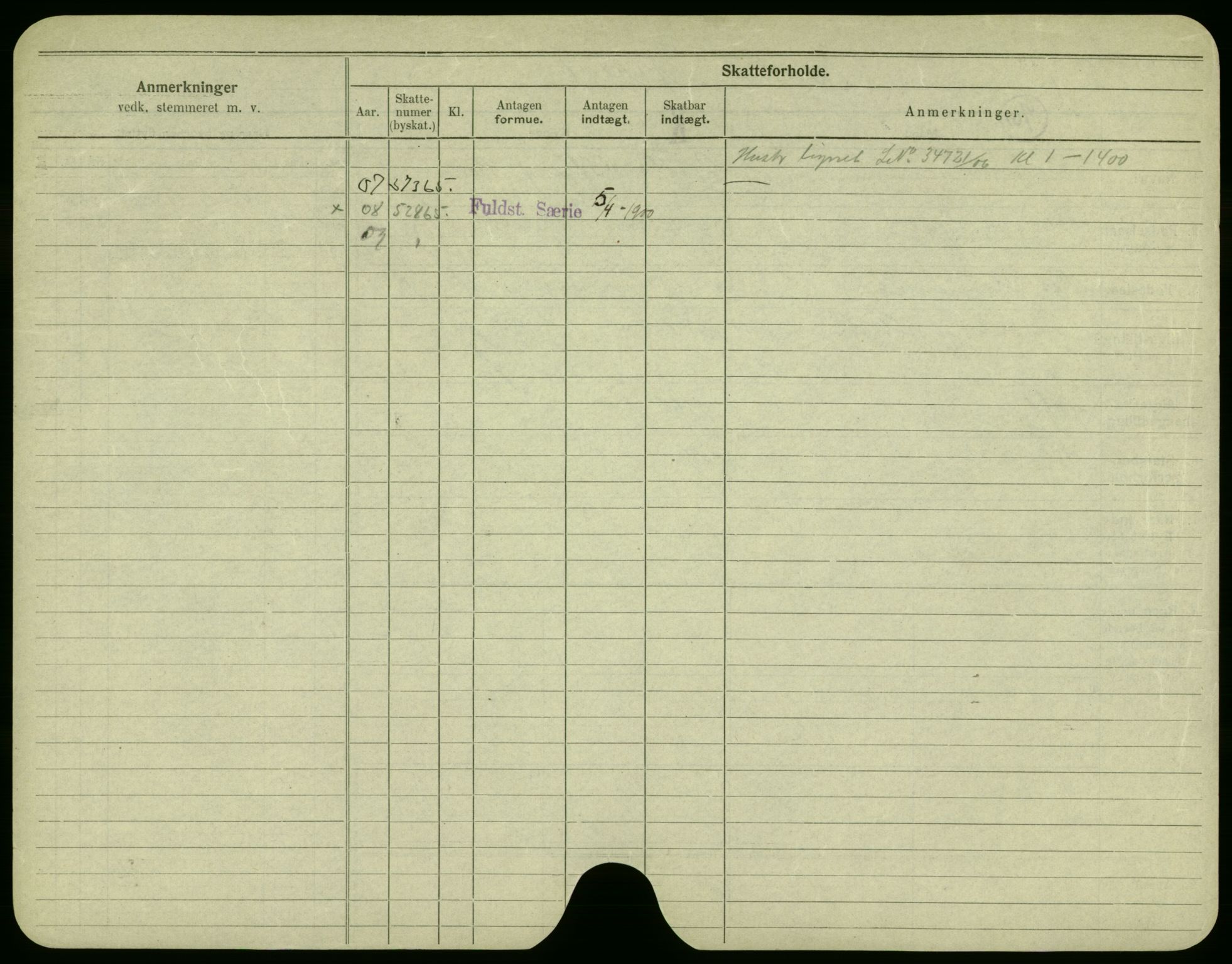 Oslo folkeregister, Registerkort, AV/SAO-A-11715/F/Fa/Fac/L0002: Menn, 1906-1914, p. 457b