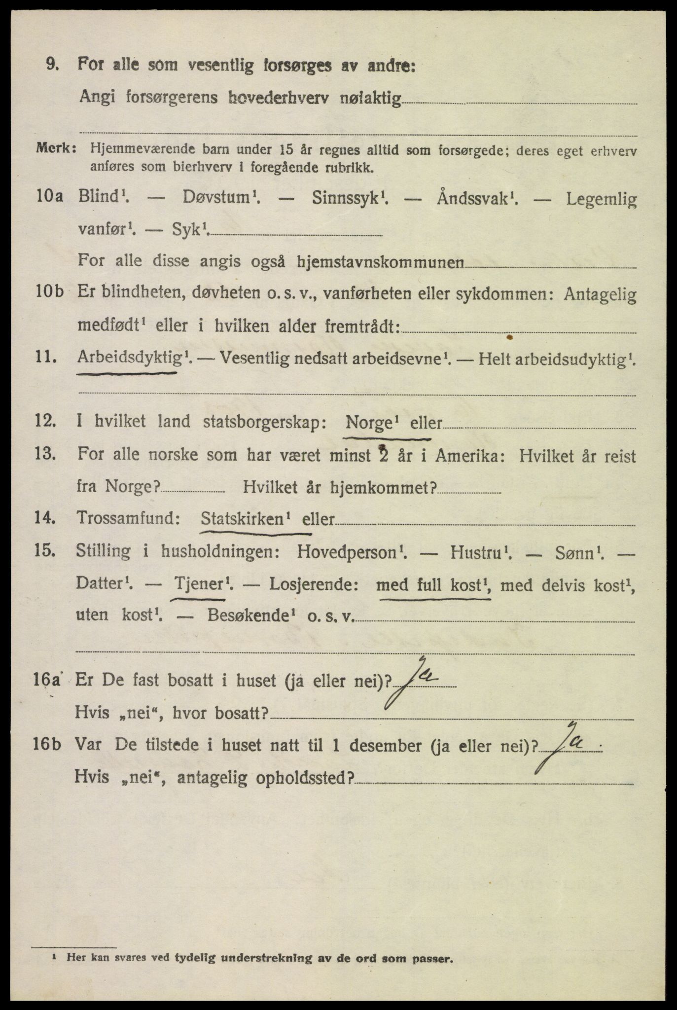 SAH, 1920 census for Vestre Toten, 1920, p. 5879