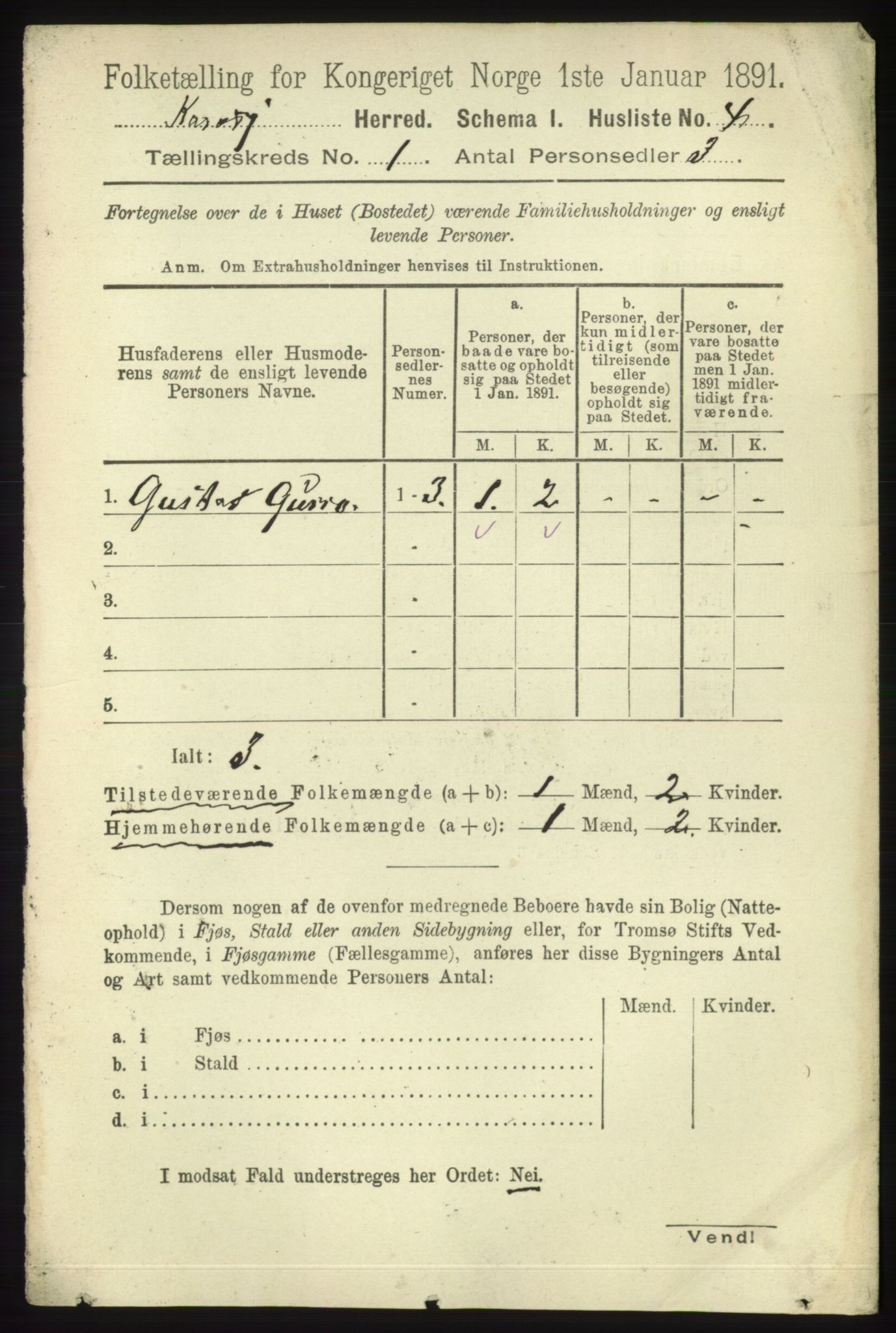 RA, 1891 census for 2021 Karasjok, 1891, p. 17